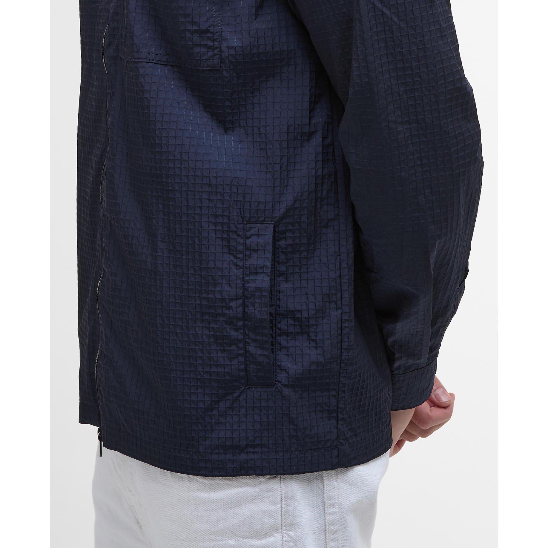 Navy NY94 - Barbour International - Men's Rosso Ripstop Long Sleeve Zip Overshirt - 5