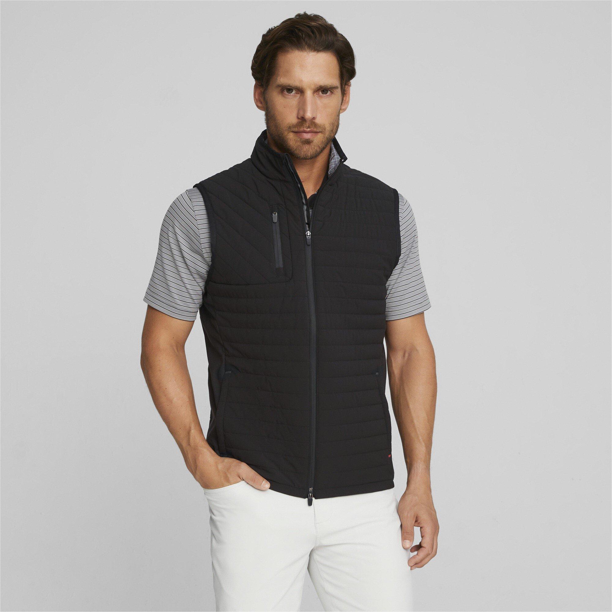 P.Black/Nrgy - Puma - Scotia Quilted Performance Golf Vest - 2