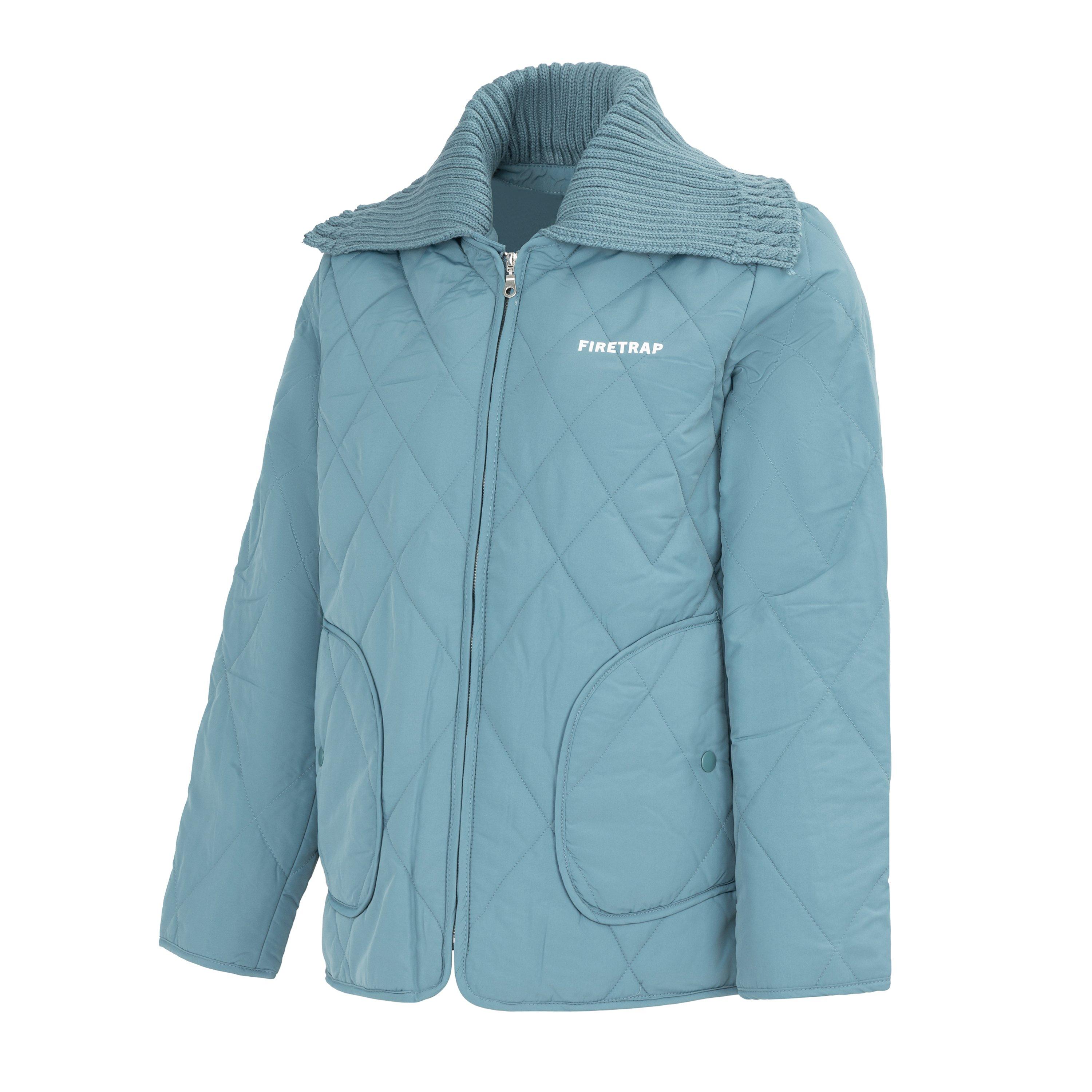 Blau - Firetrap - Women's Long Sleeve Hip Length Quilted Jacket - 3