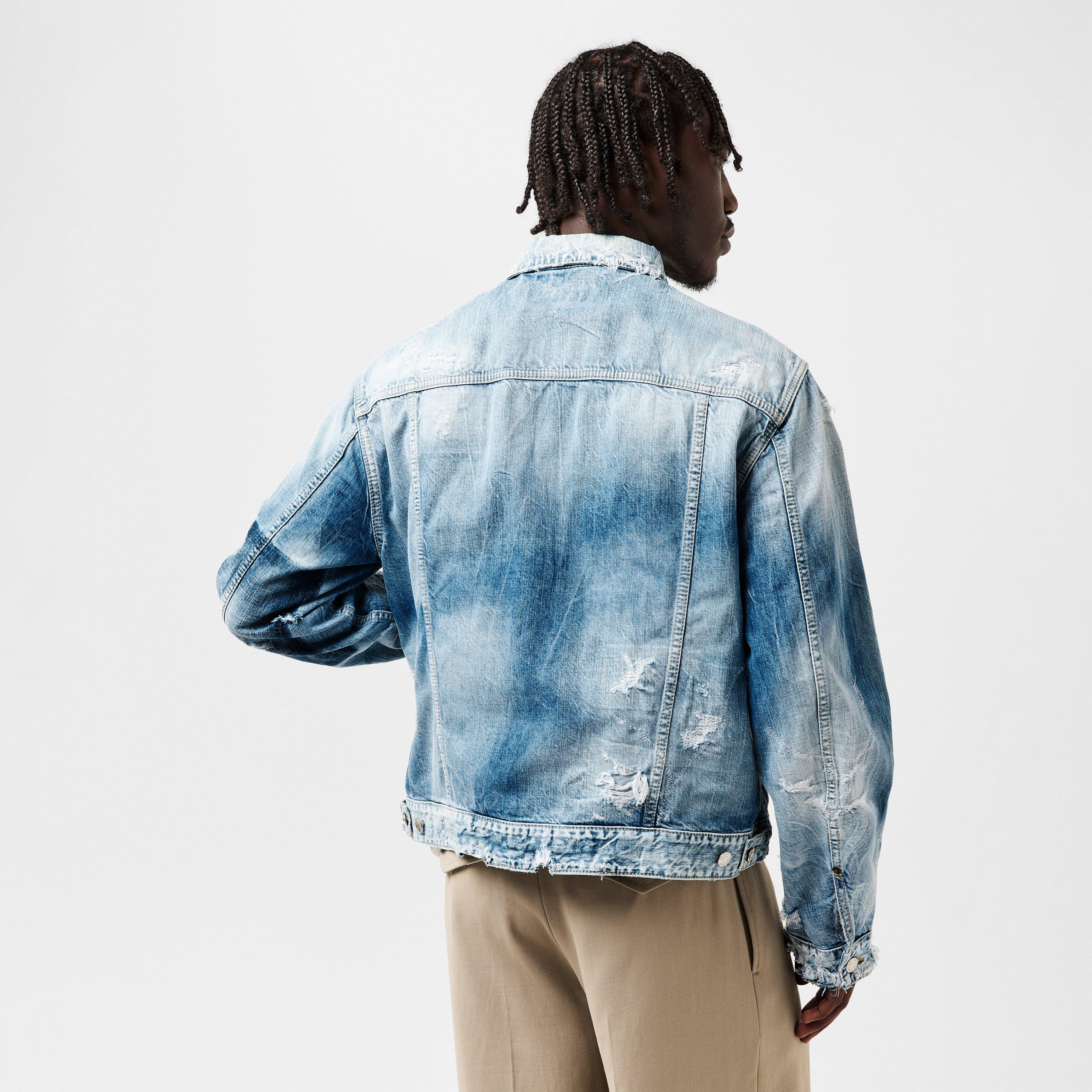 DSquared2 Men's DSQ Distressed Vintage-Inspired Denim Jacket