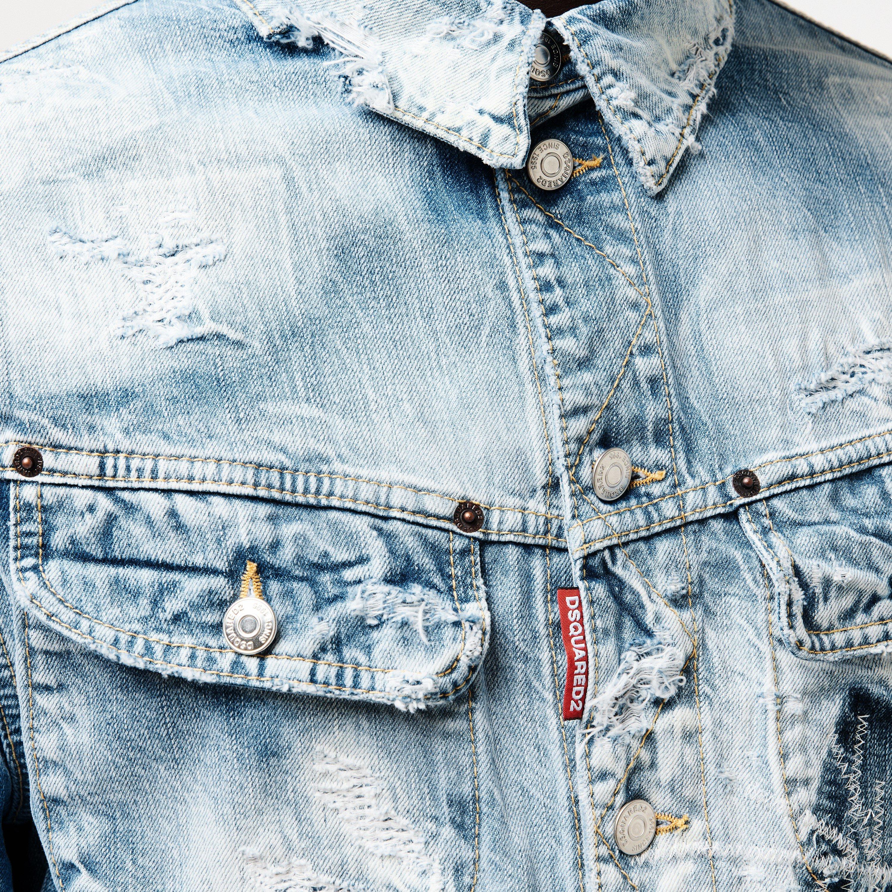 Navy Blue - DSquared2 - Men's DSQ Denim Jacket - 5