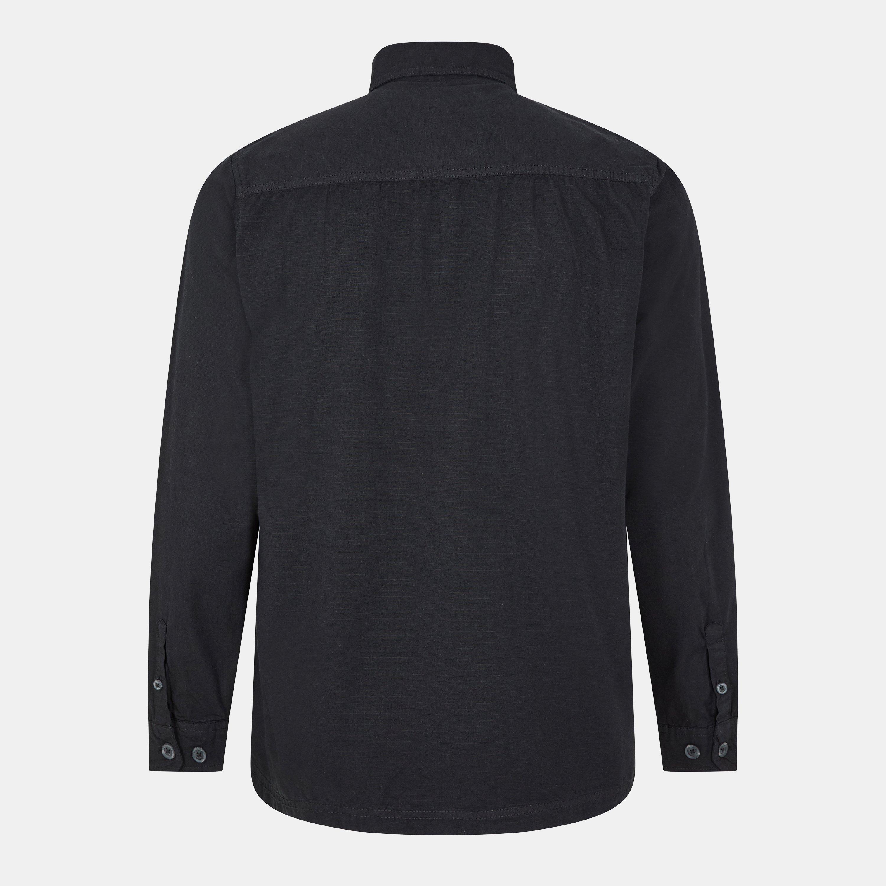 Black - Threadbare - Structured Overshirt - 2