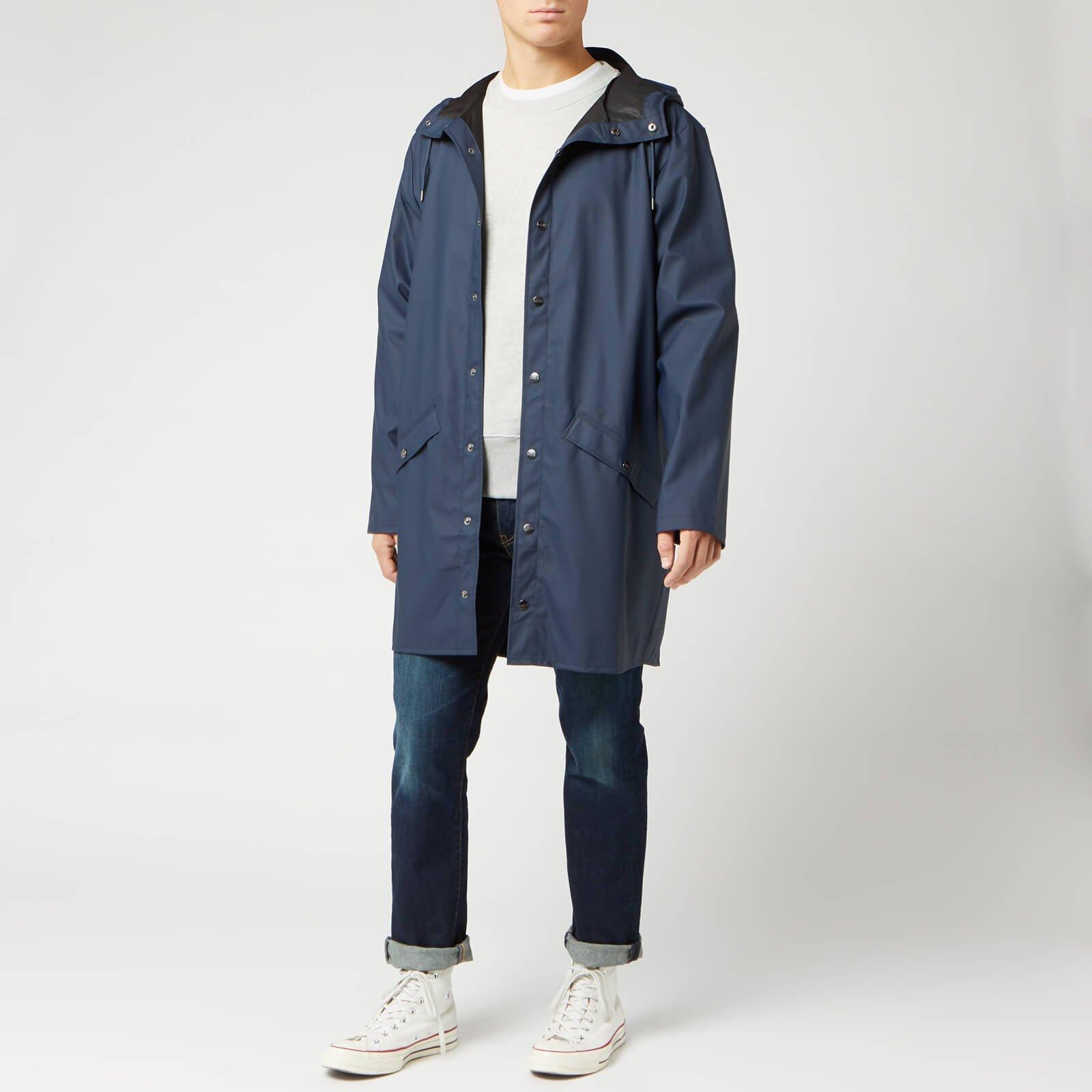 Navy - Rains - Rains Long Jacket Sn99 - 5