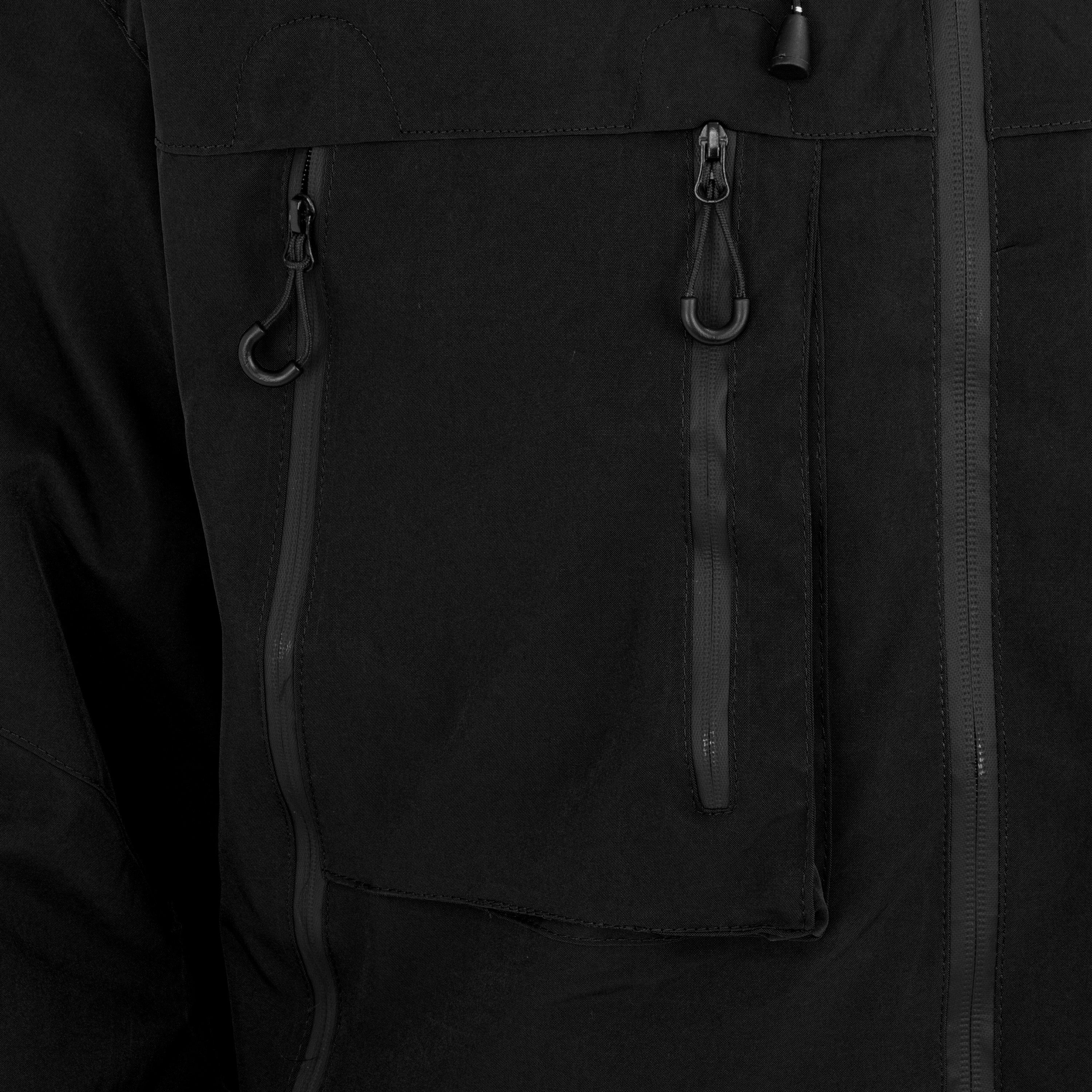 Black - Firetrap - Men's Windproof Hooded Long Sleeve Windbreaker - 5