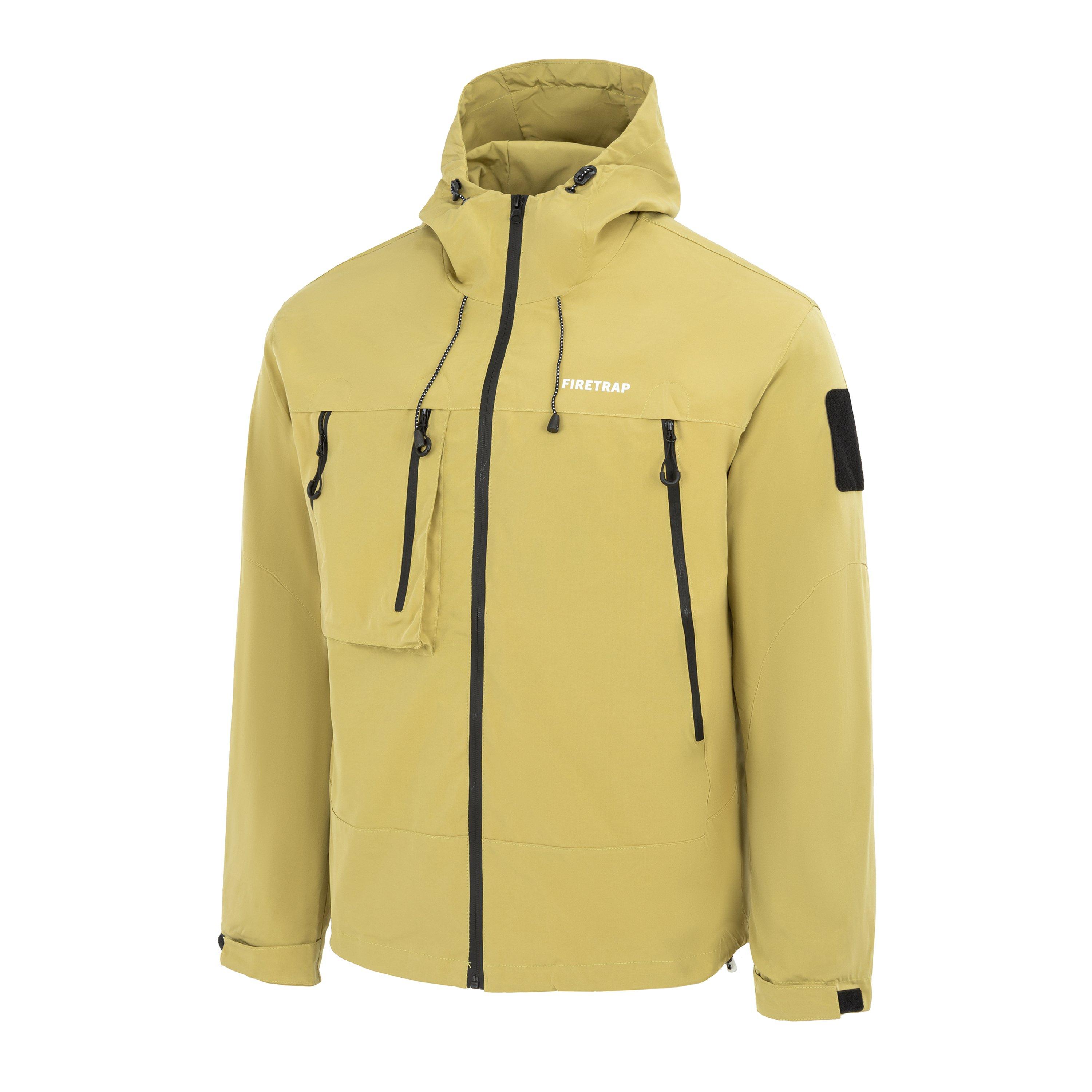 Yellow - Firetrap - Windproof Hooded Long Sleeve Windbreaker - 3