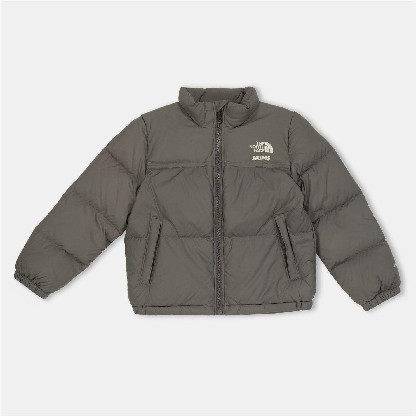 TNF x Skims Juniors 1996 Nuptse Jacket - SK Gunmetal - Size 3Y