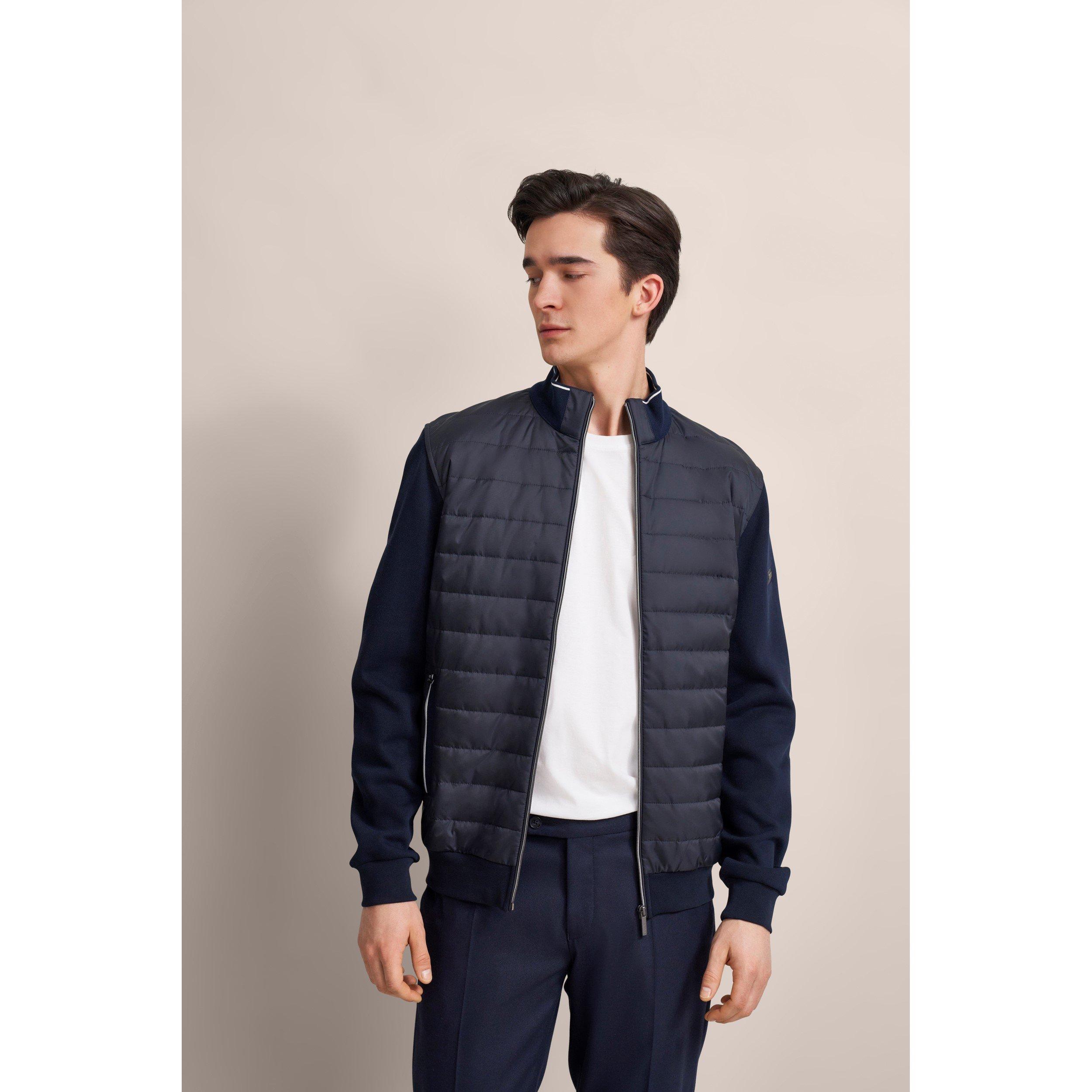 Navy - Bugatti - Men's Hybrid Jacket - 2