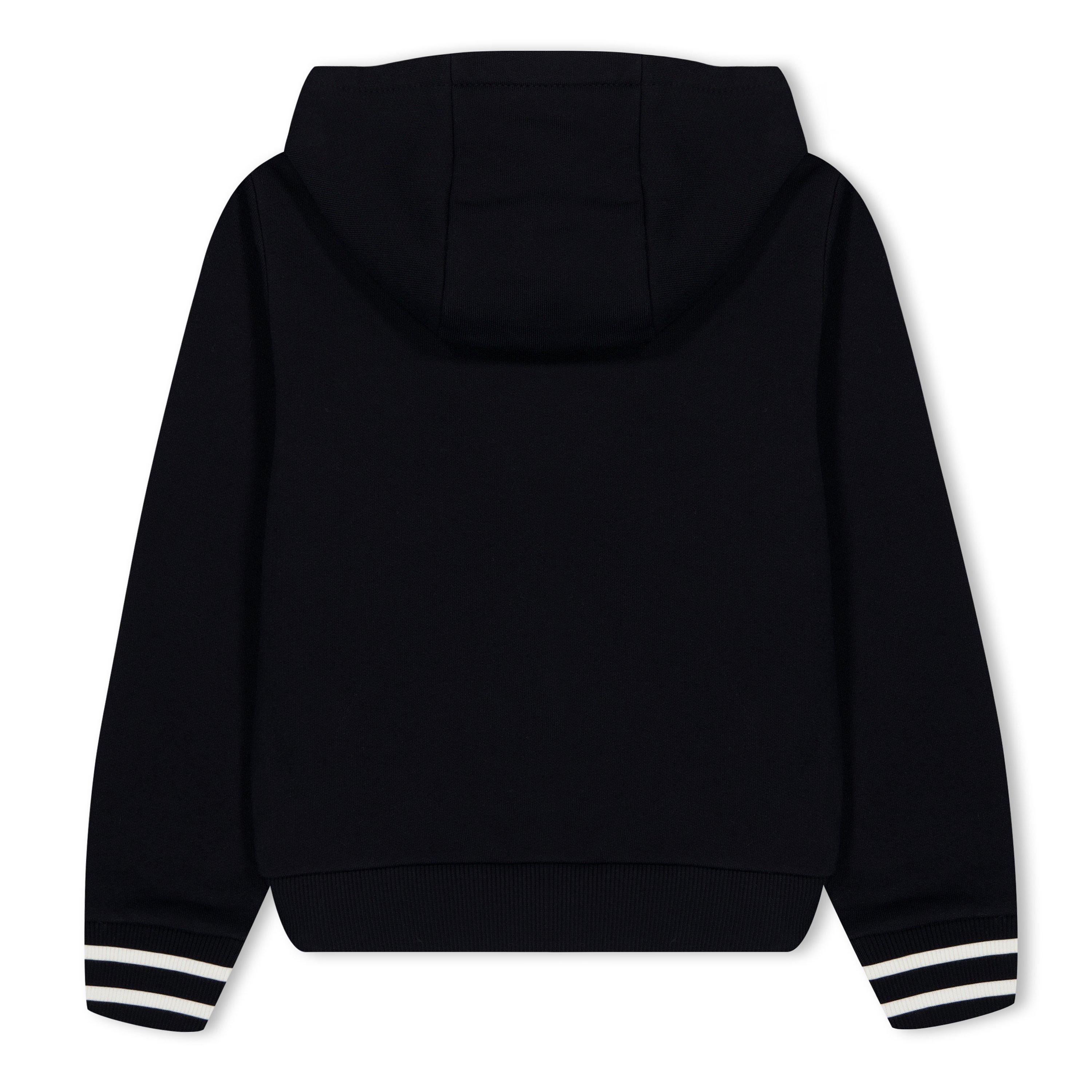 Black 999 - Moncler - Kids'  Padded Cotton Hooded Long Sleeve Full Zip Hybrid Jacket - 2