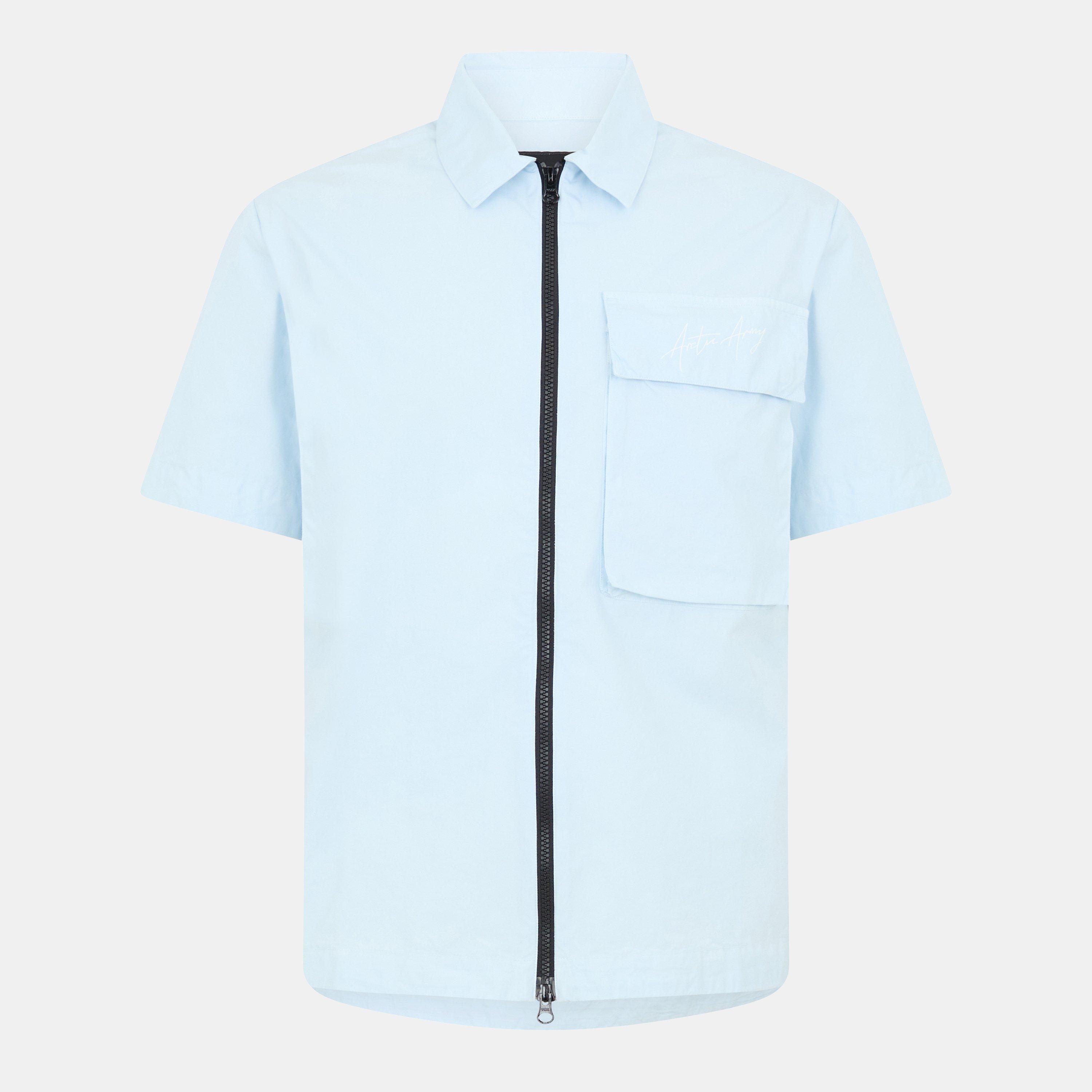 Bleach Blue - Arctic Army - Men's  Breathable Multi-Pocket Overshirt - 1