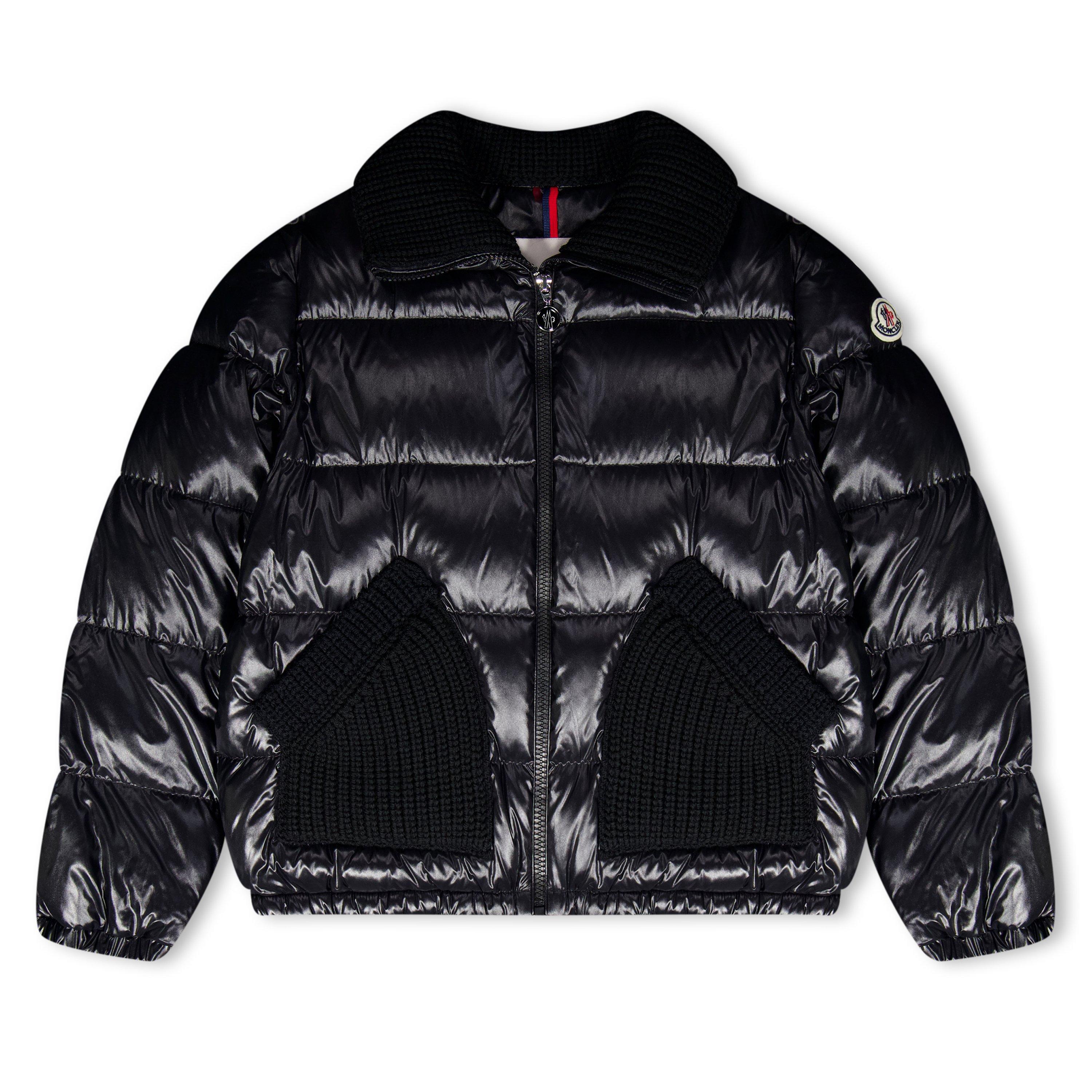 Black 999 - Moncler - Kids'  Goose Down Short Puffer Jacket - 1