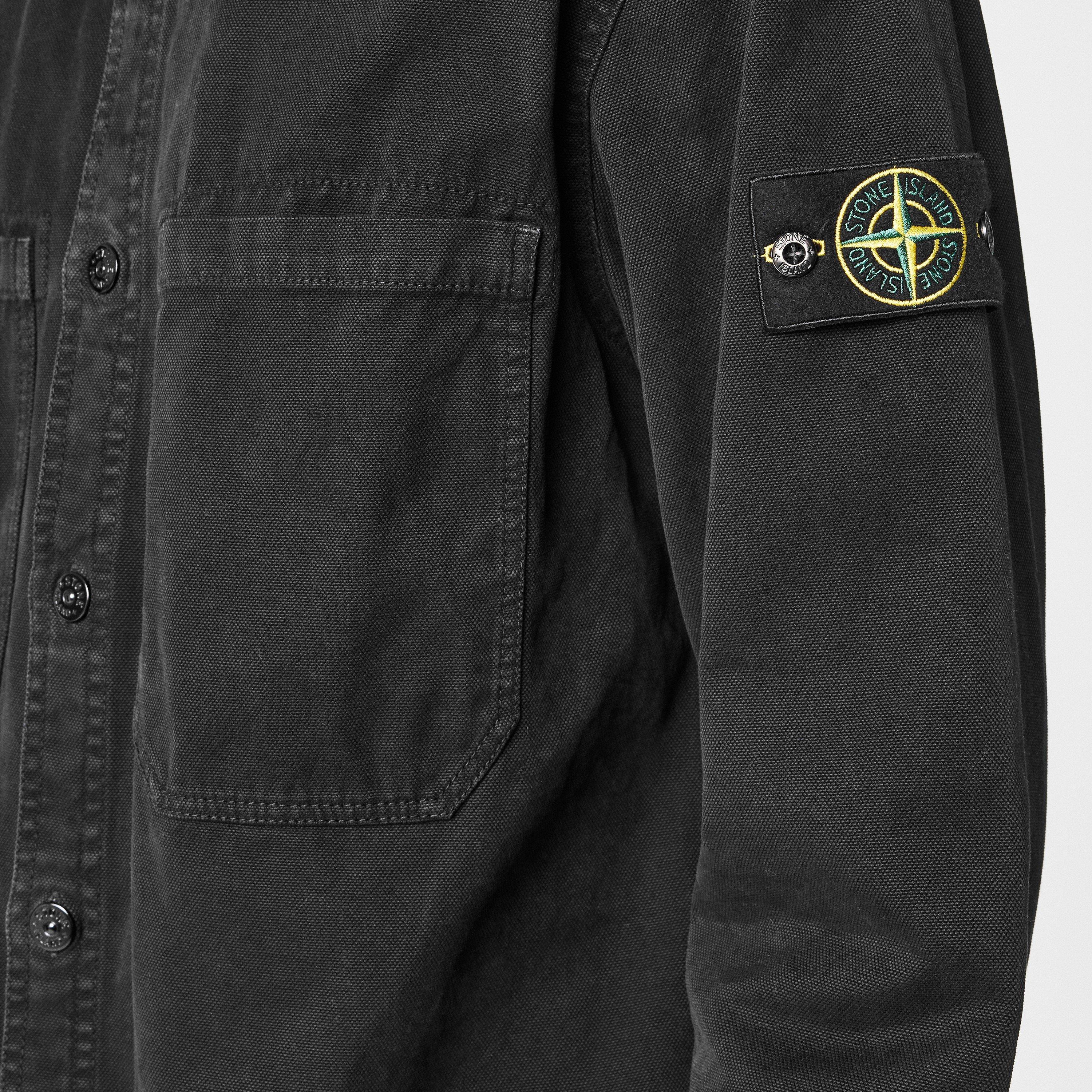 Nero V0129 - Stone Island - Men's Button Overshirt - 5