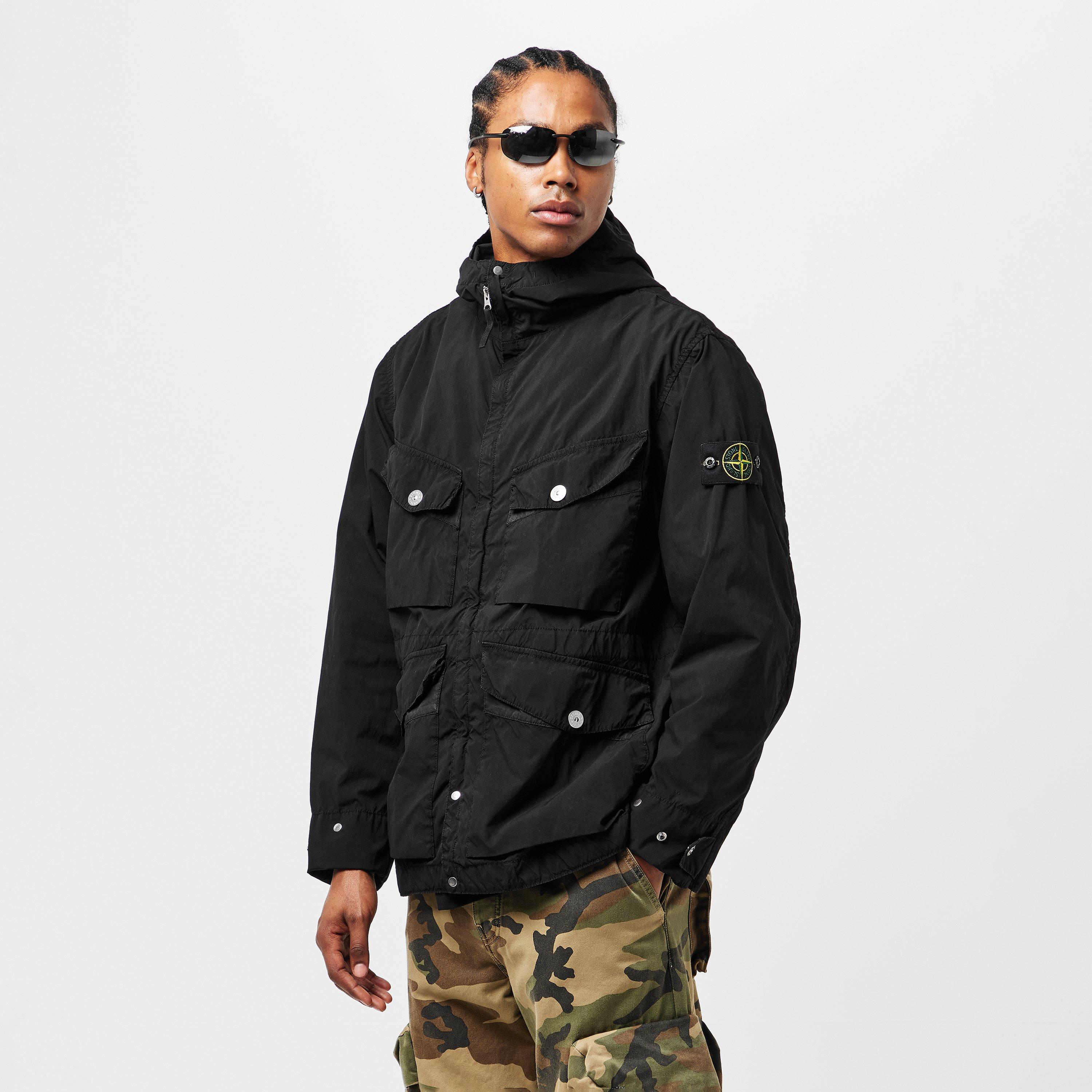 Nero V0029 - Stone Island - Men's Military-Inspired Parka - 3