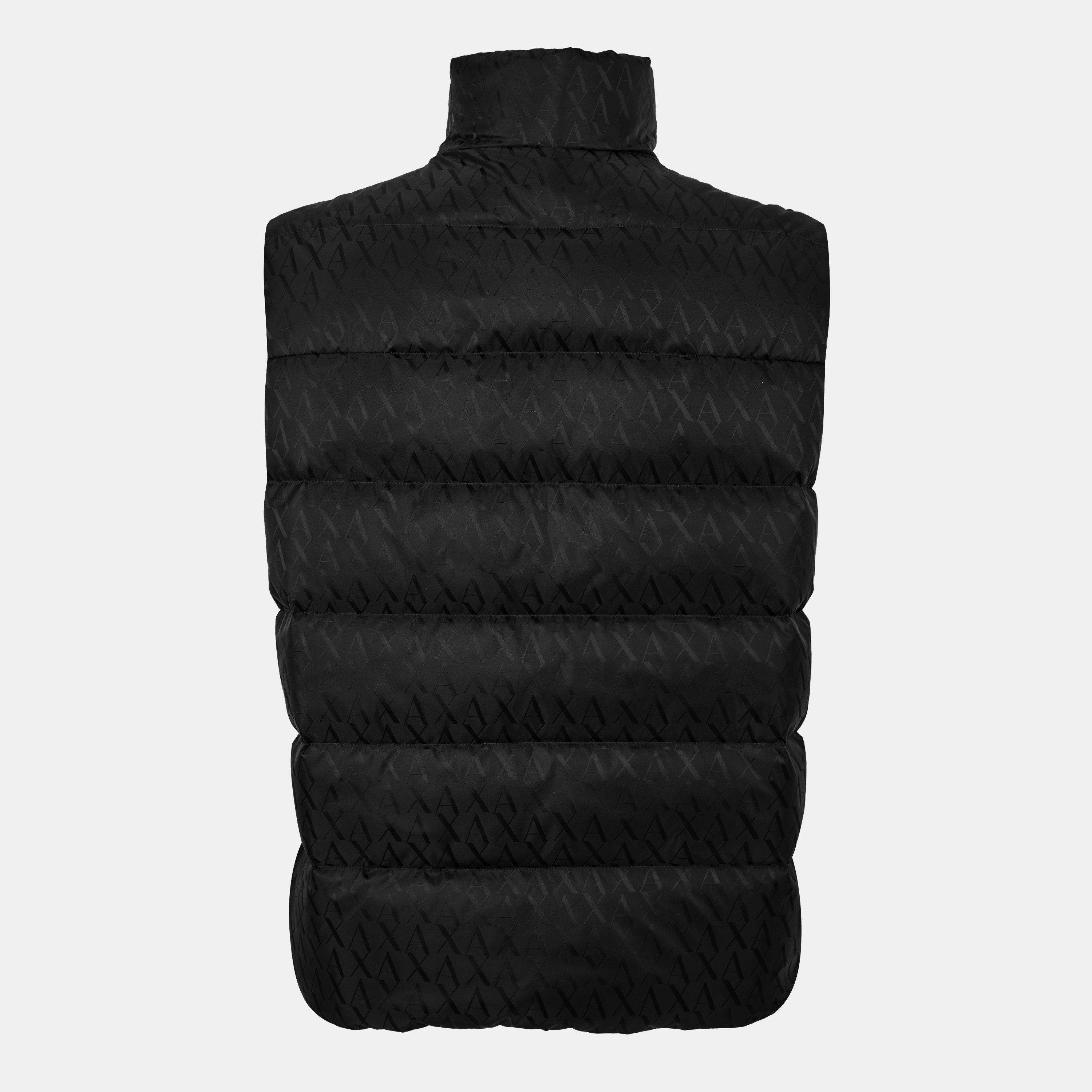 Negro - Armani Exchange - Men's Down Quilted Sleeveless Gilet - 2