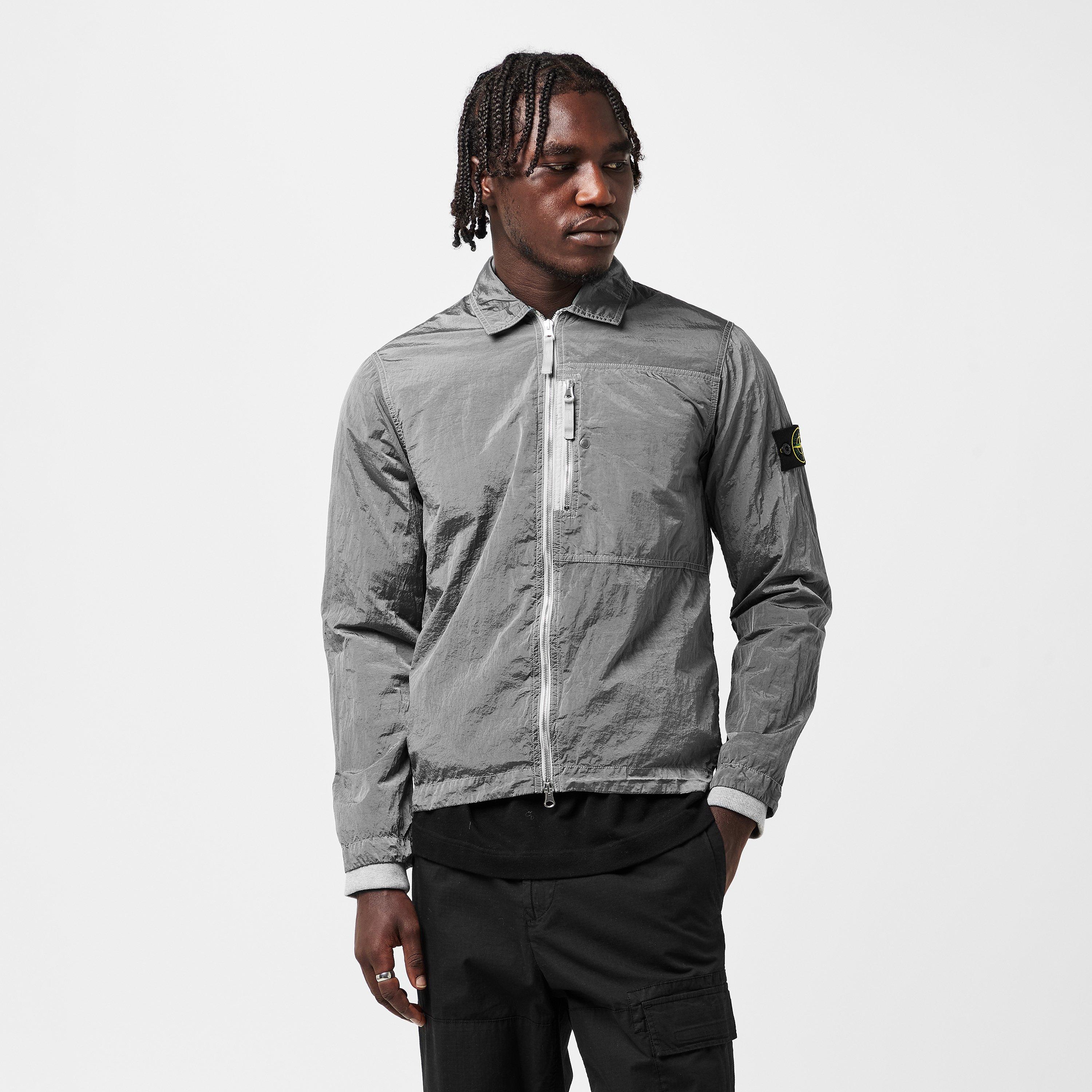 Cemento V006B - Stone Island - Men's Fabric Lightweight Overshirt - 3