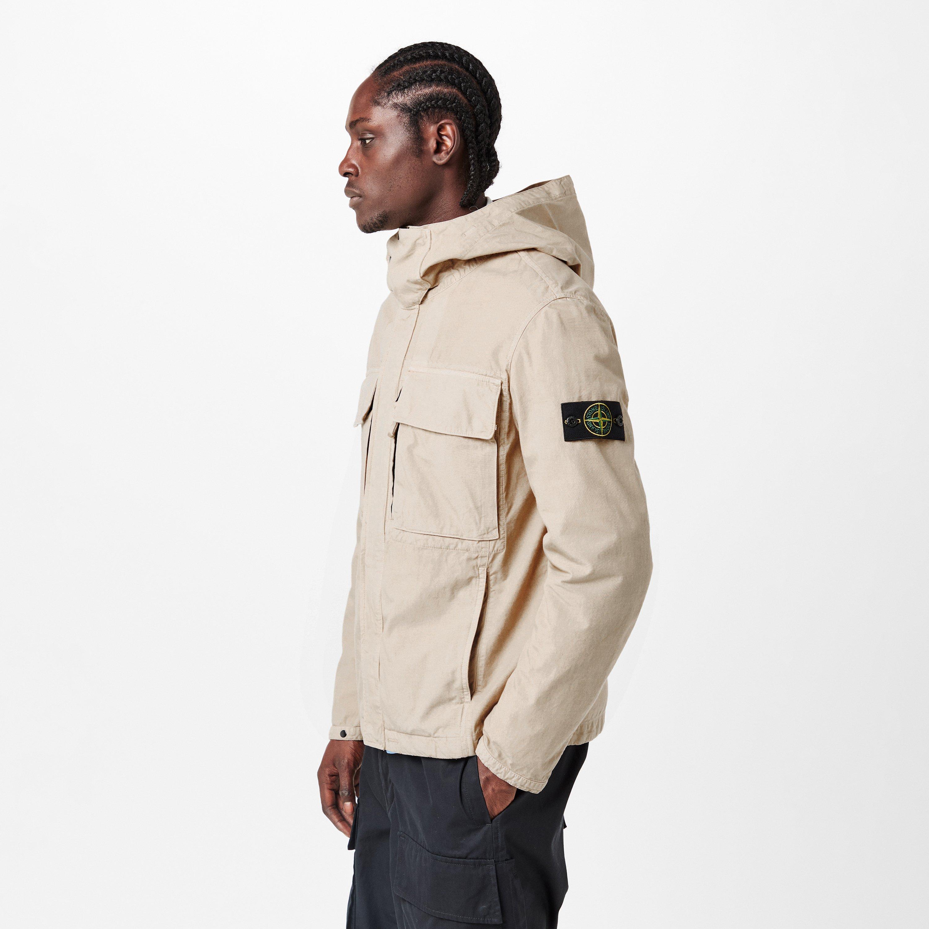 Deserto V009A - Stone Island - Men's Canvas Hooded Cotton Long Sleeve Parka - 3