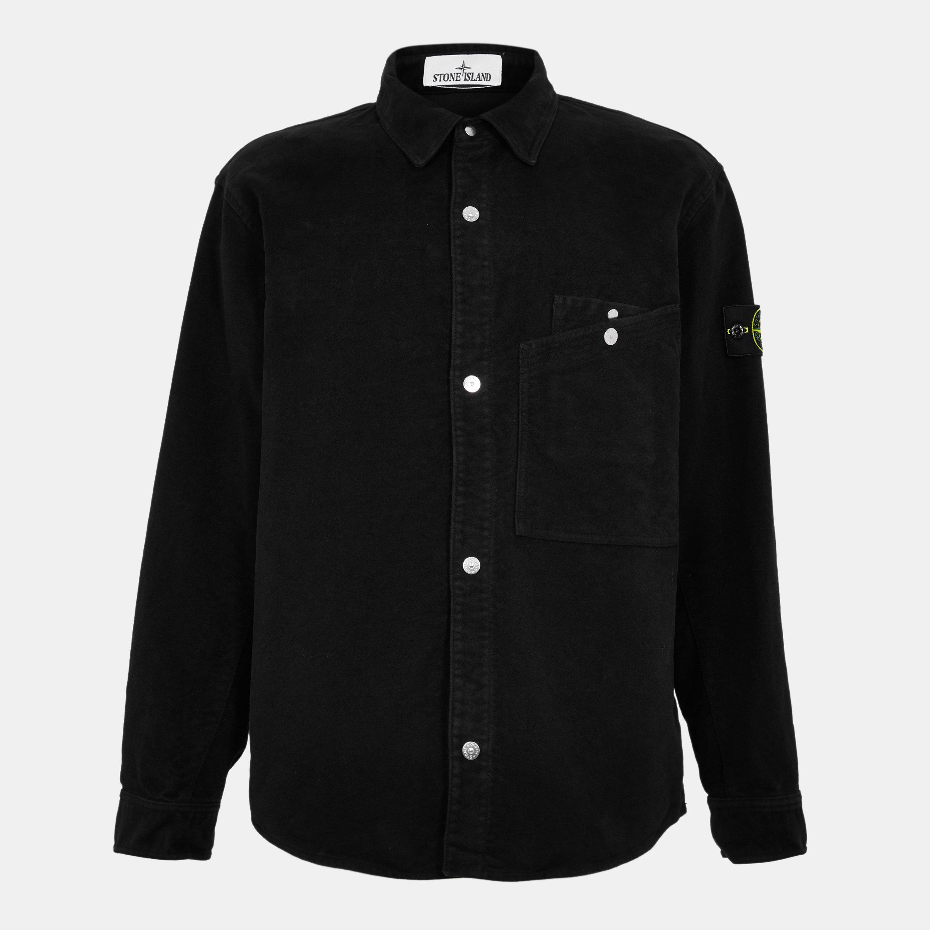 Nero V0029 - Stone Island - Men's MSkin Overshirt - 1