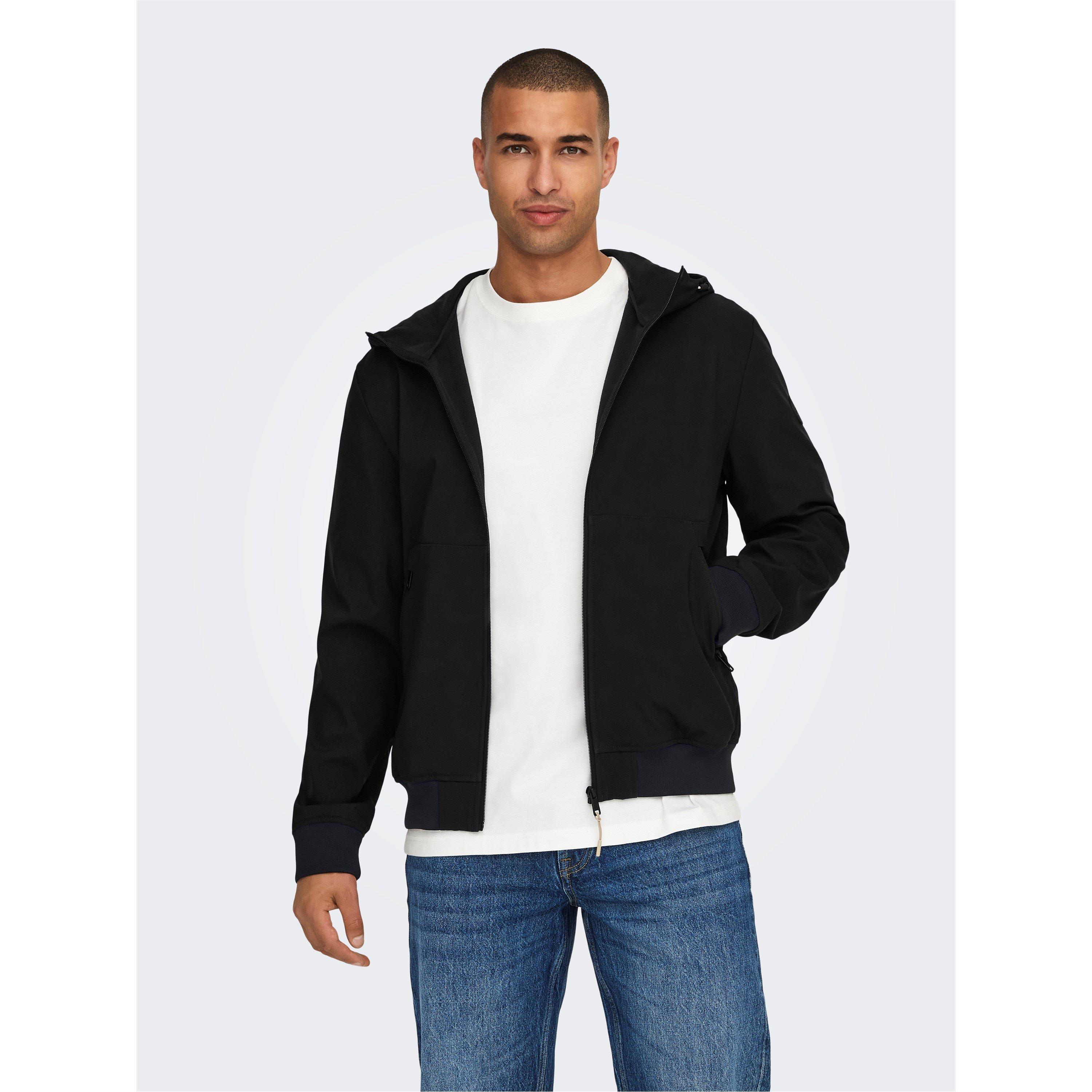 Only And Sons Men's Bowie Softshell Jacket - Black - Large