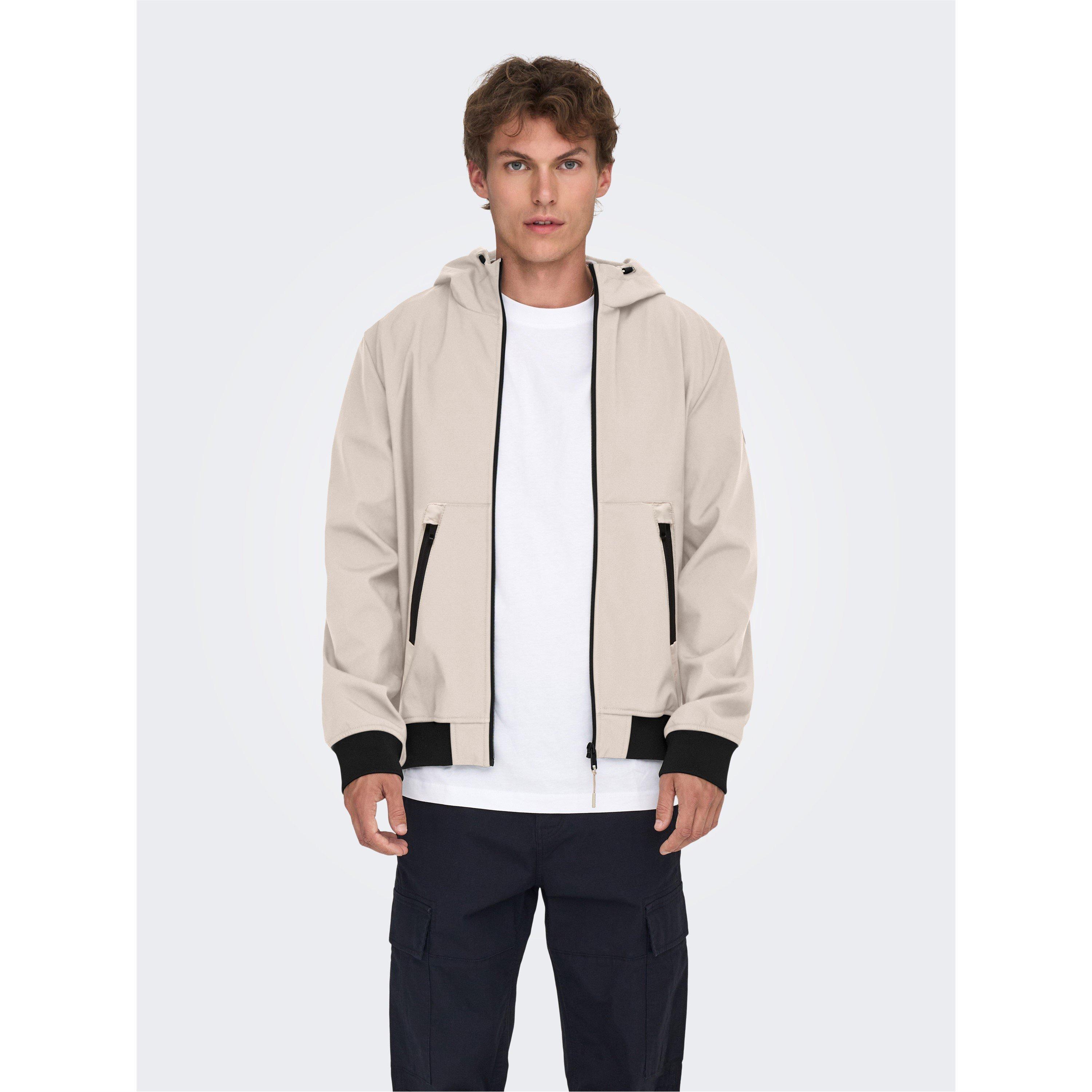 Only And Sons Men's Bowie Softshell Jacket - Silver Lining - Medium