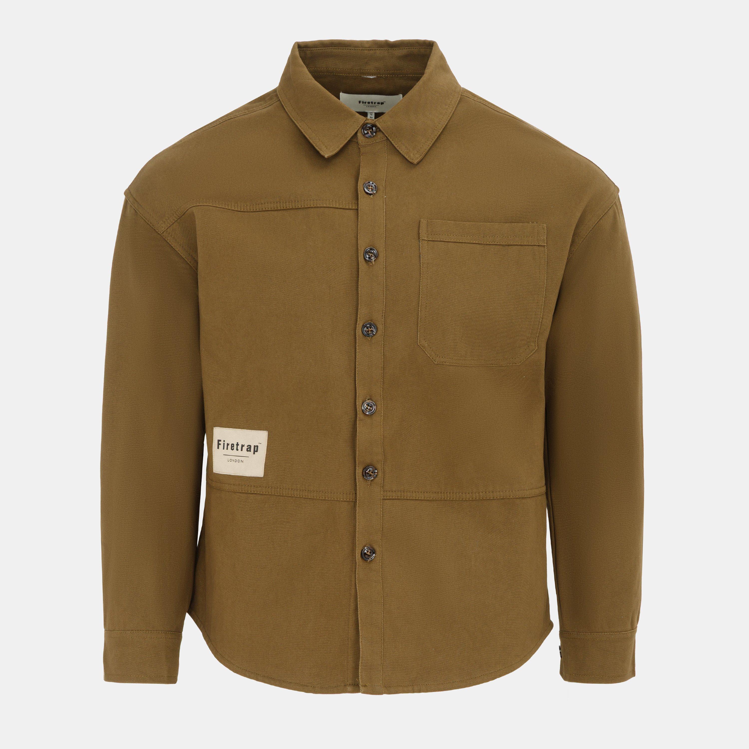 Firetrap Men's Heavy Shirt - Khaki - 3XL