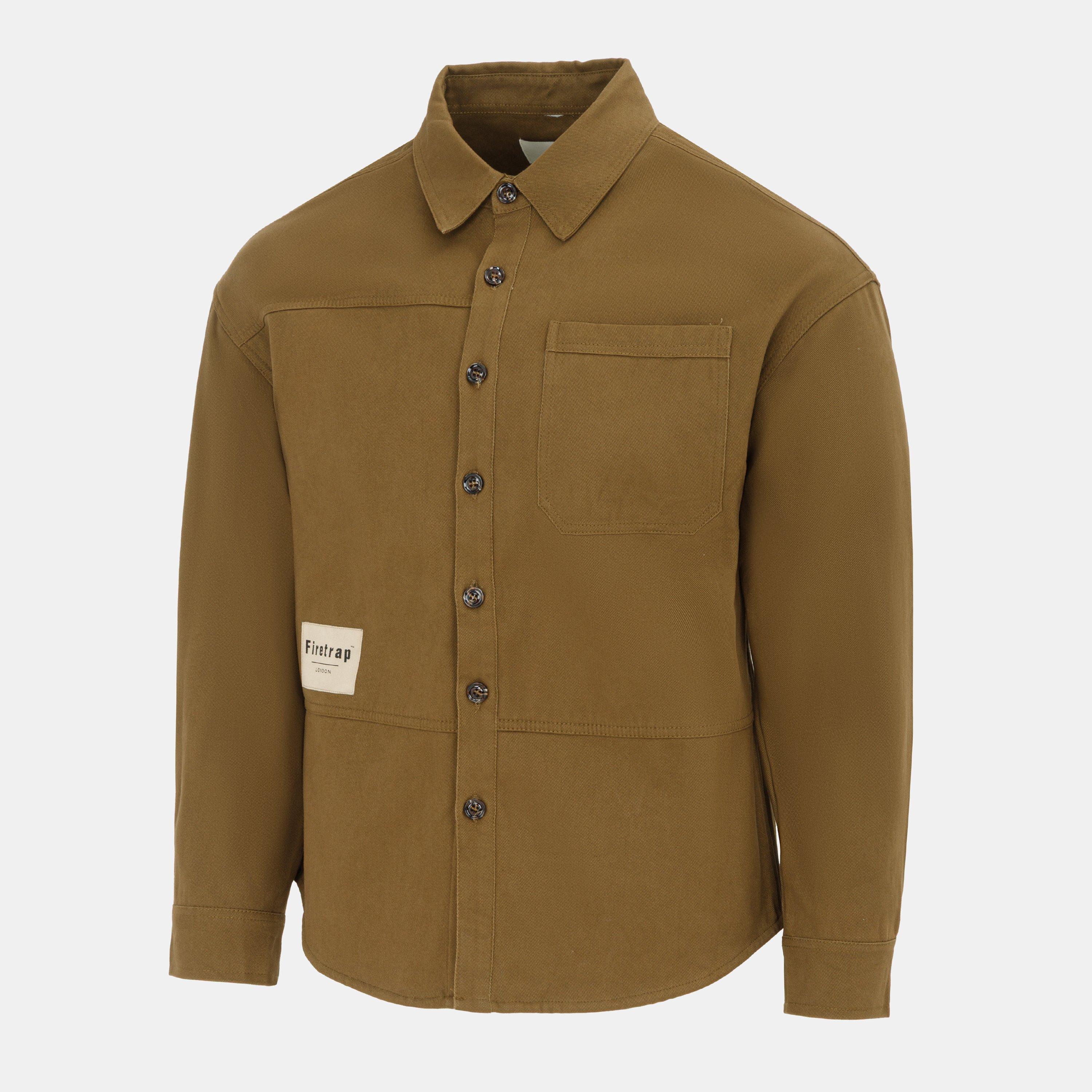 Khaki - Firetrap - Heavy Shirt Mens - 3