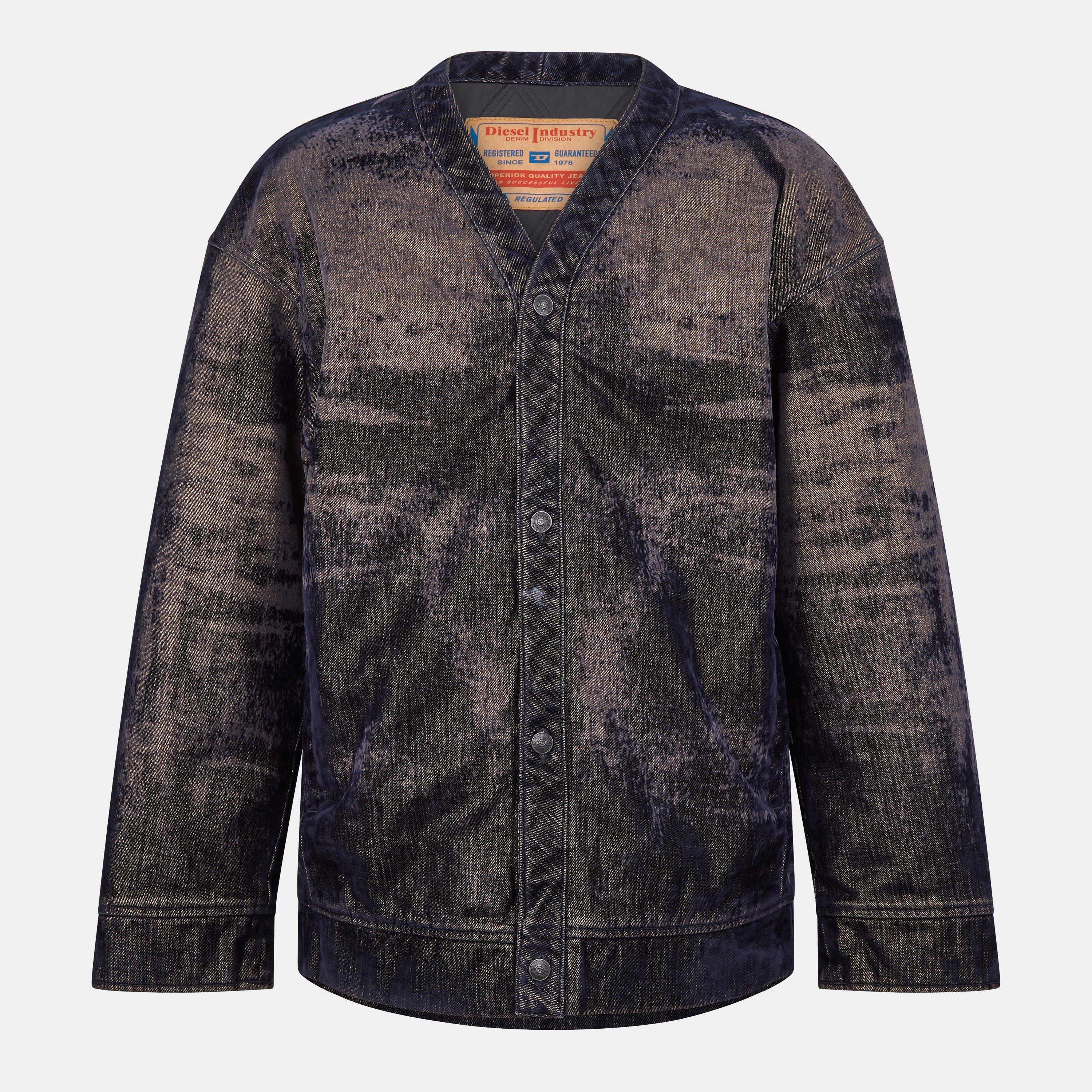 Blue Denim - Diesel - Men's Designer Denim Button-Through Jacket - 1