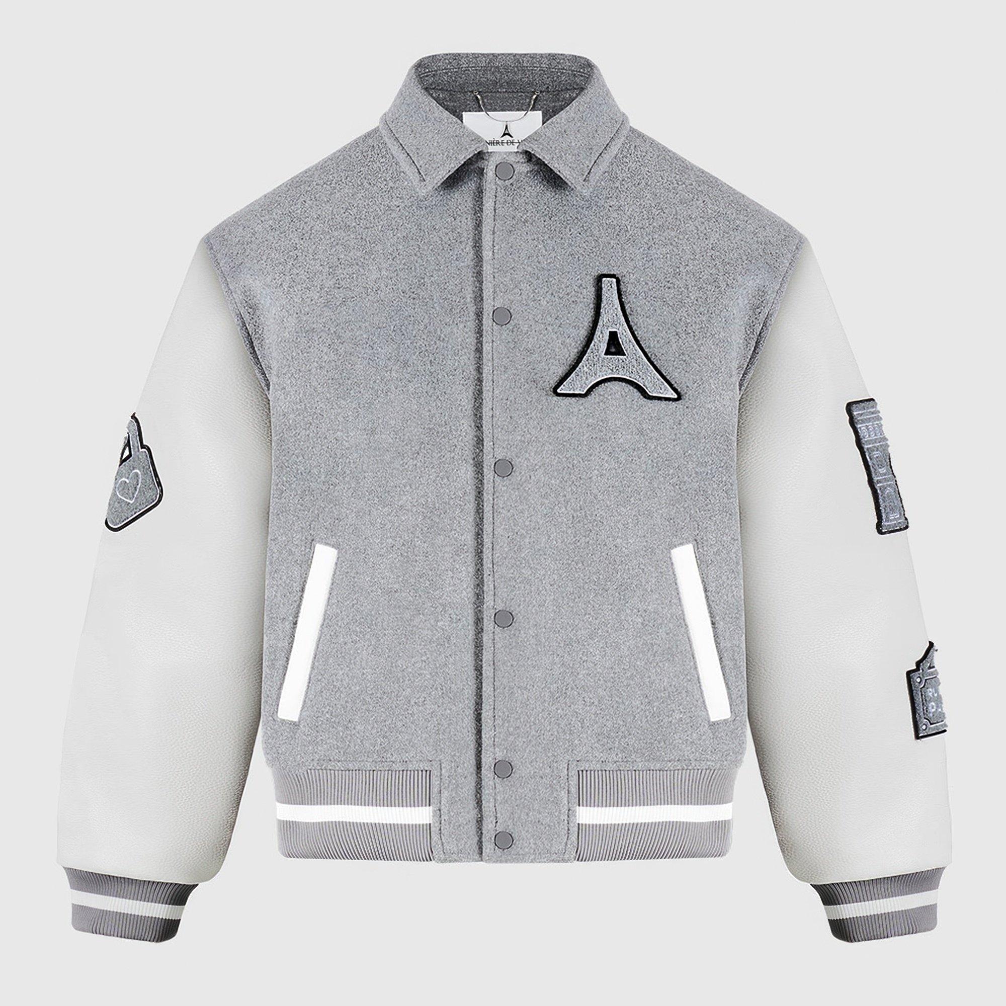 Maniere De Voir | Men's Mona Lisa Wool Blend Varsity Jacket