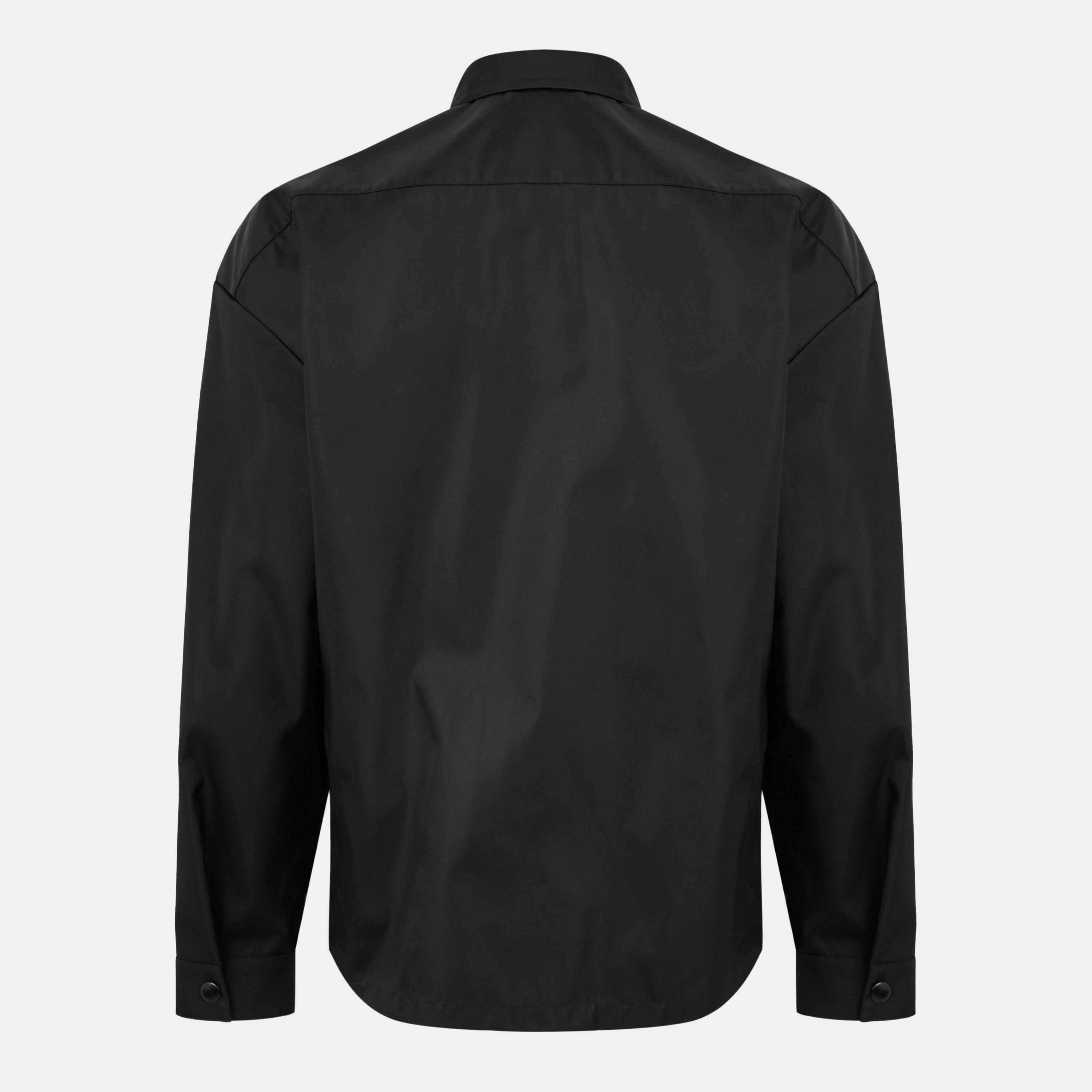 Black - Prada - Men's Re-Nylon Long Sleeve Overshirt - 2