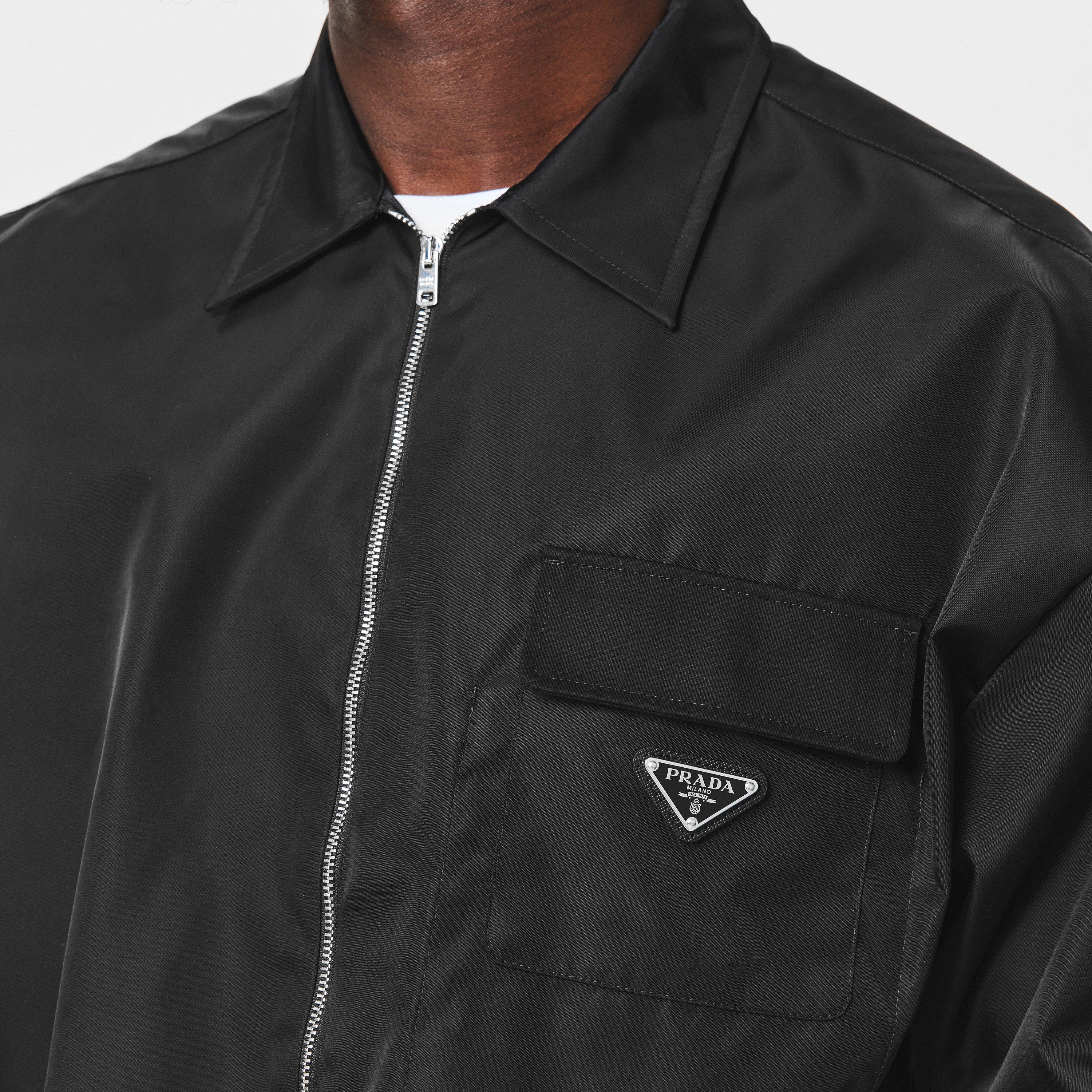 Black - Prada - Men's Re-Nylon Long Sleeve Overshirt - 5