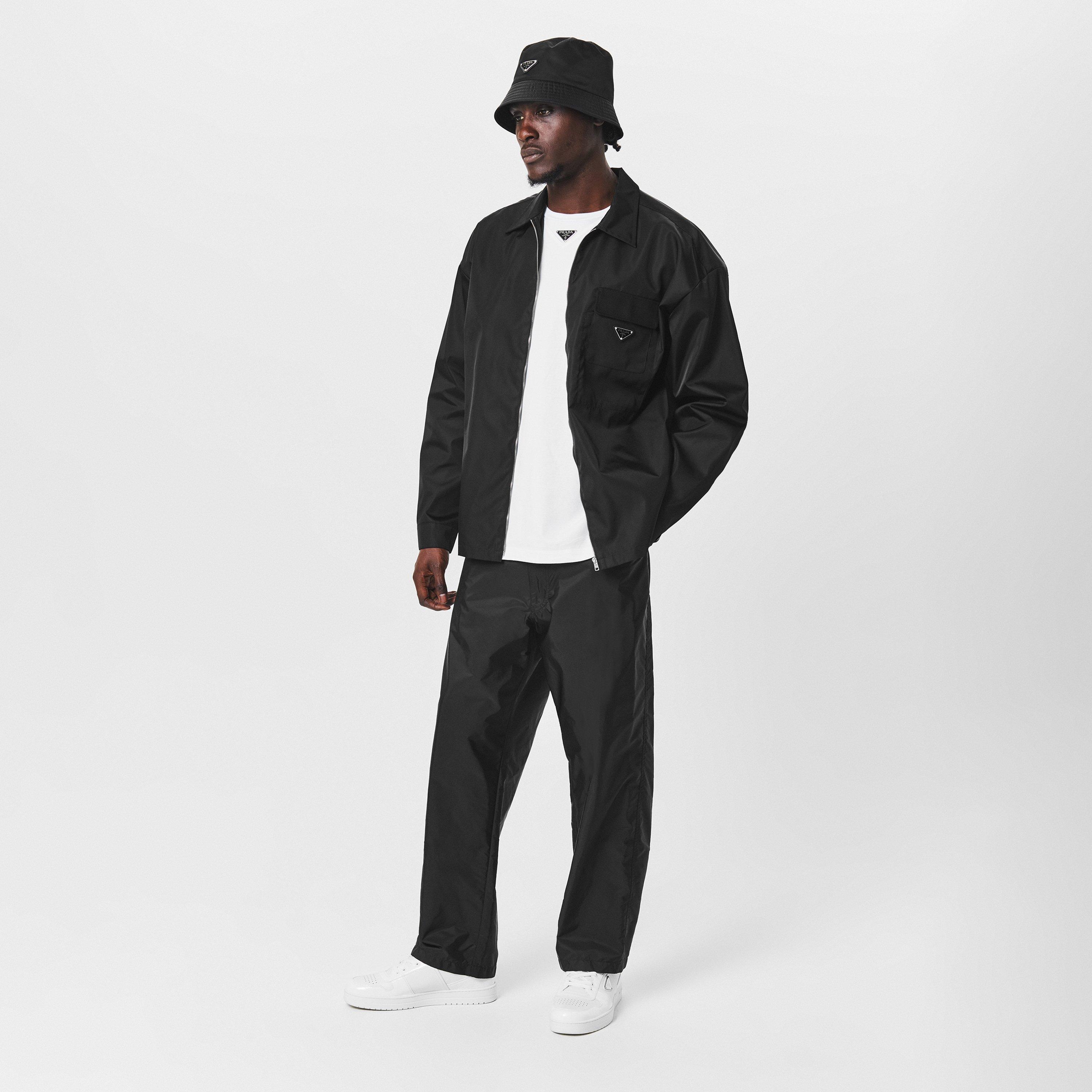 Black - Prada - Men's Re-Nylon Long Sleeve Overshirt - 6