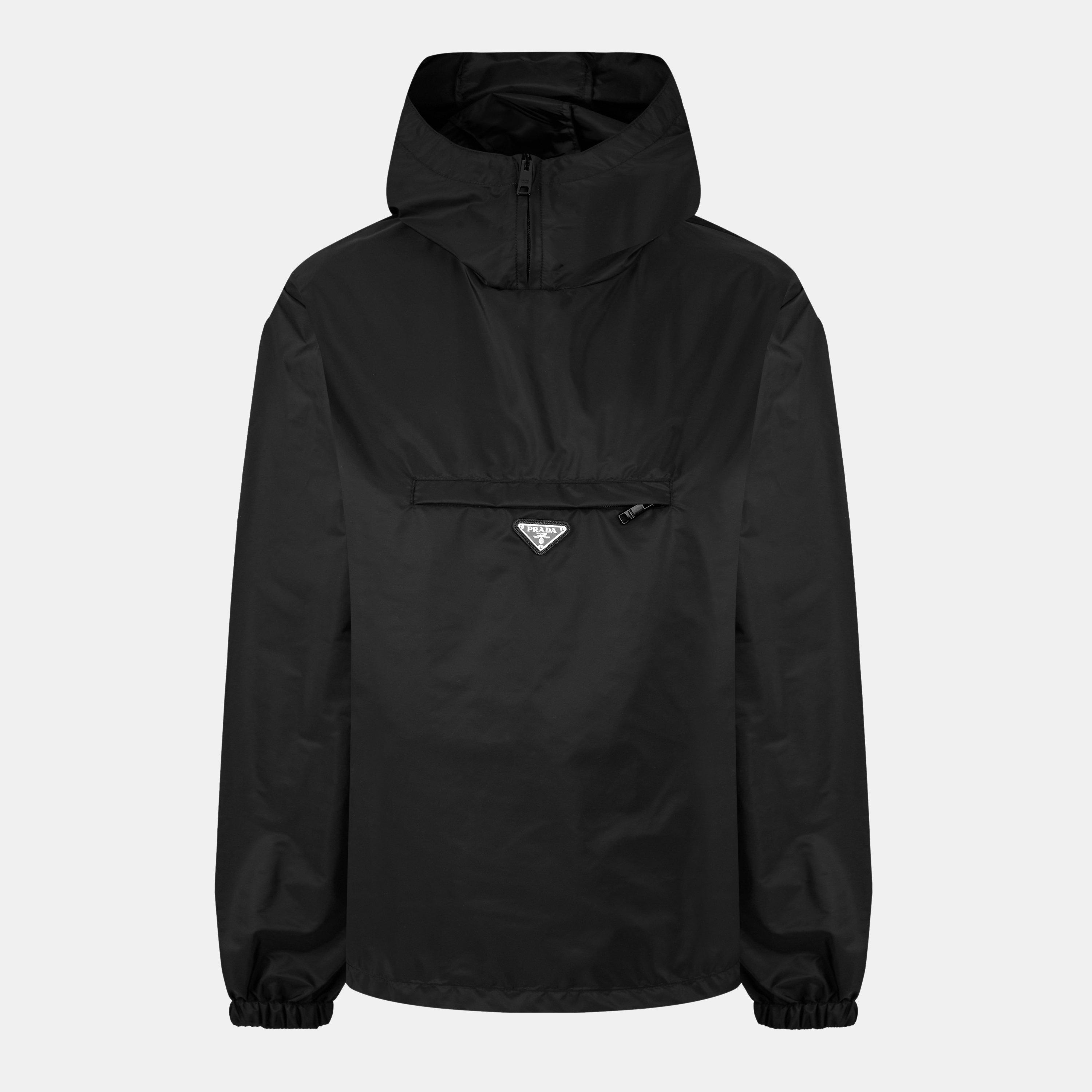 Black - Prada - Men's  Hooded Long Sleeve Windbreaker - 1