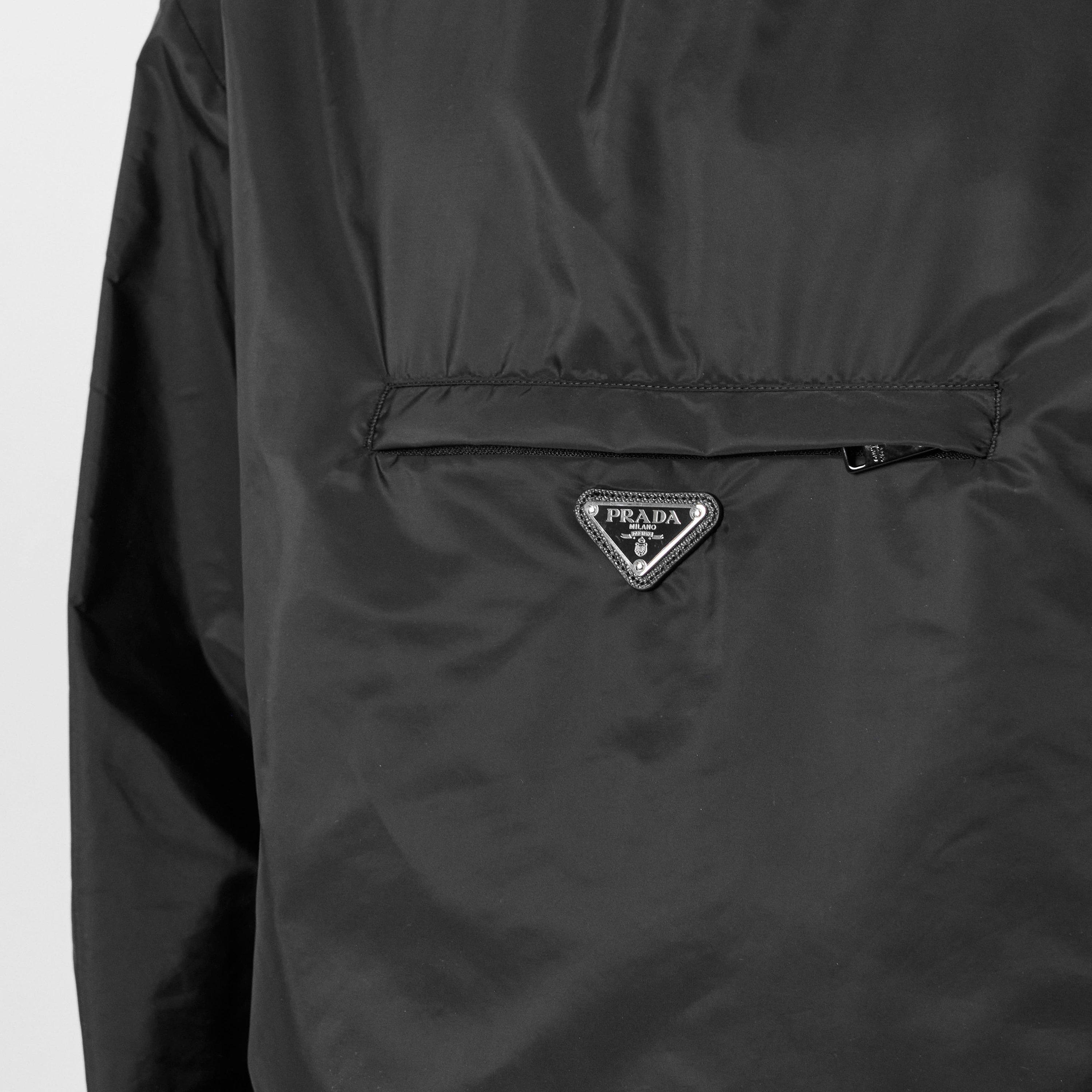 Black - Prada - Men's  Hooded Long Sleeve Windbreaker - 5