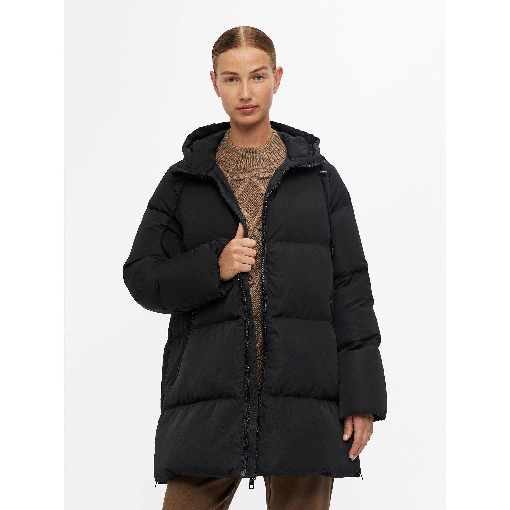 Black - Object - Women's Louise Long Sleeve Short Puffer Jacket - 1