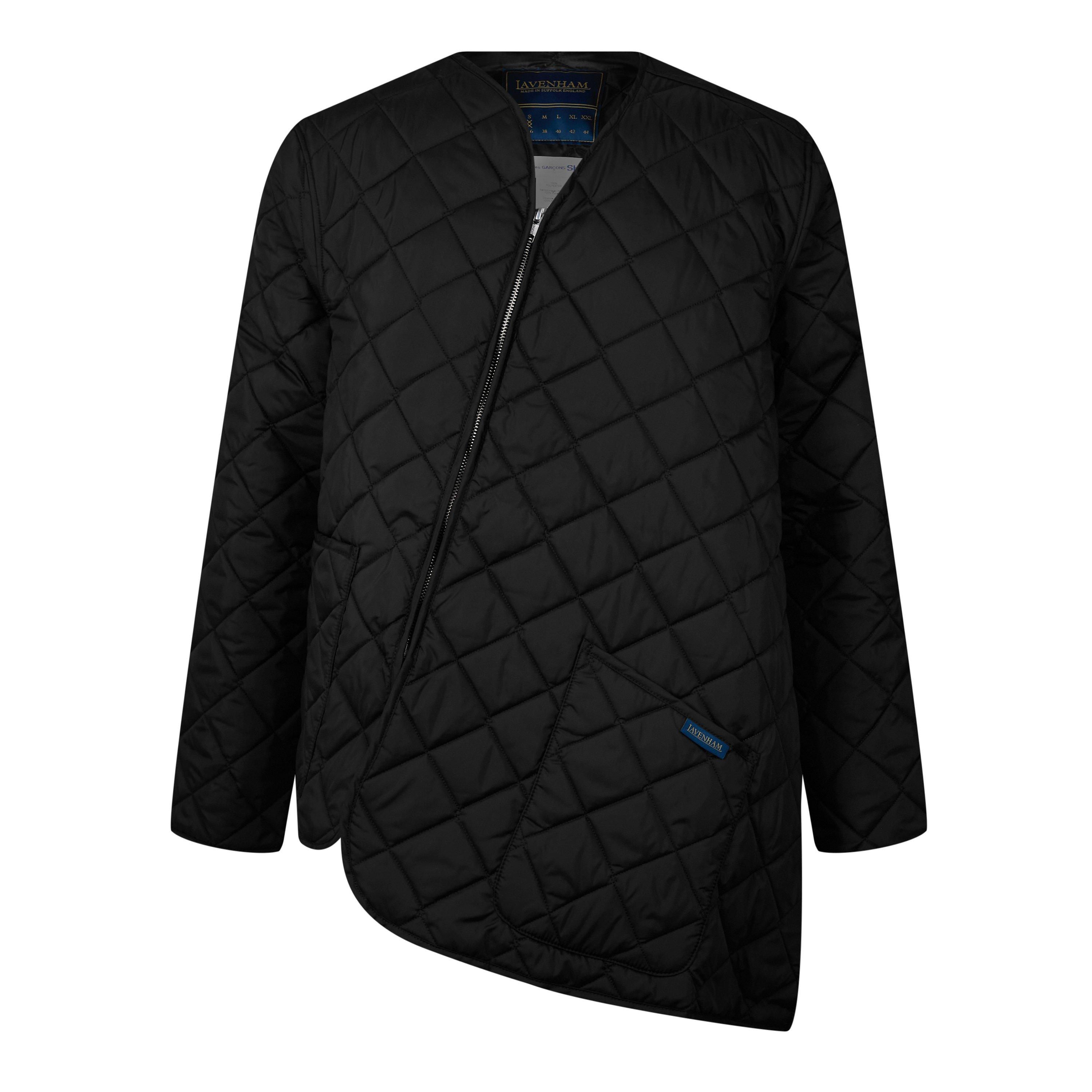 Black - Comme des Garcons Shirt - Men's Asymmetrical Long Sleeve Quilted Jacket - 1