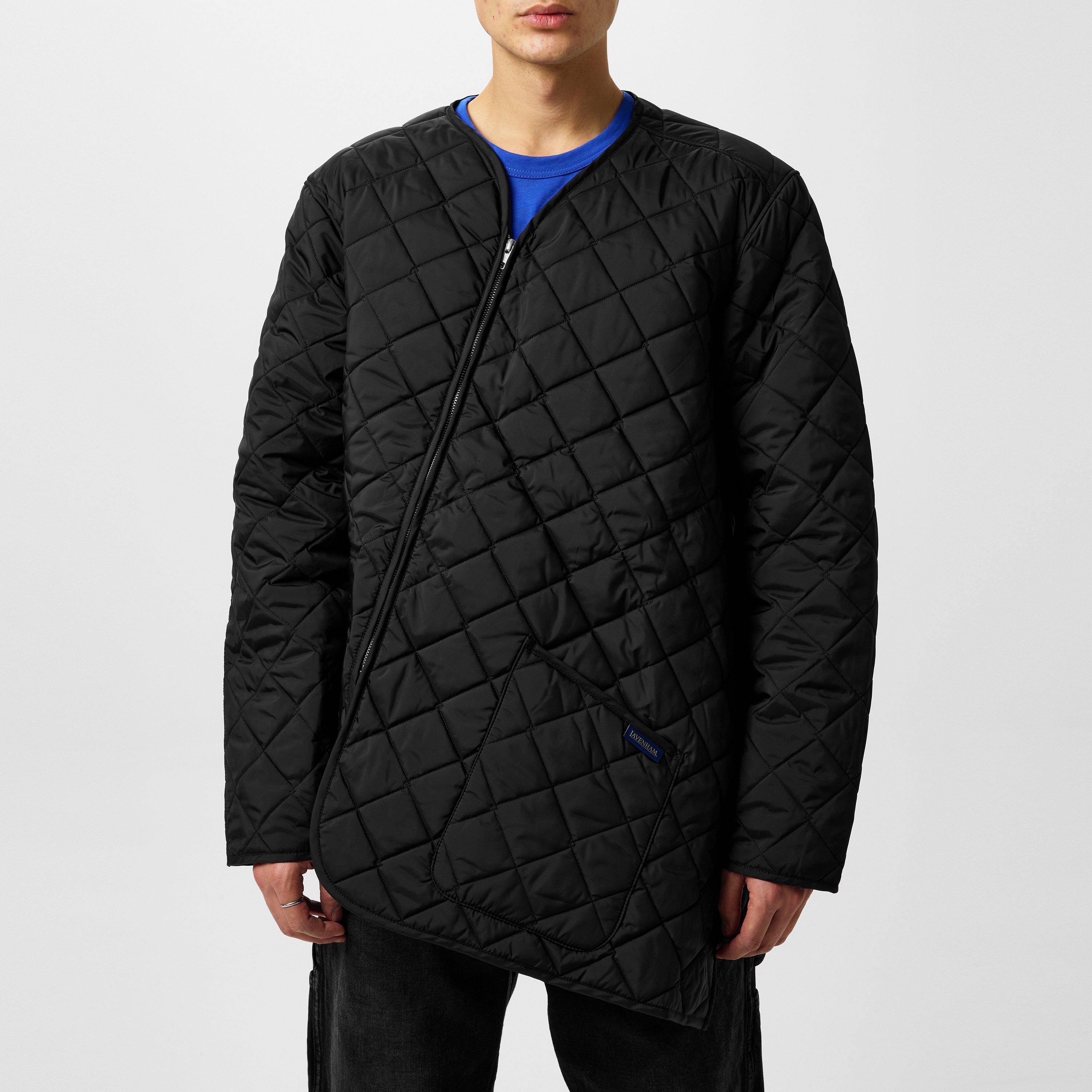 Black - Comme des Garcons Shirt - Men's Asymmetrical Long Sleeve Quilted Jacket - 3