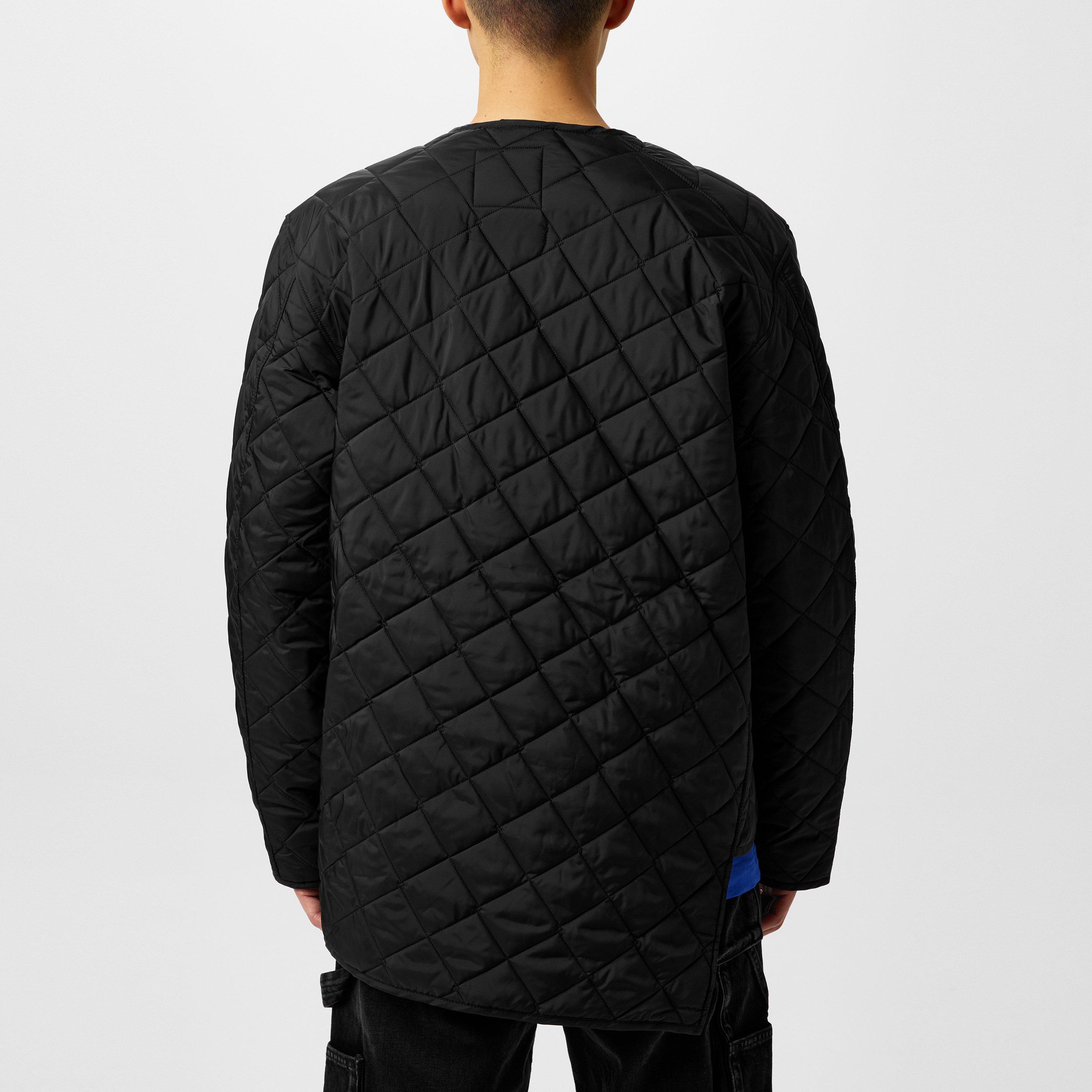 Black - Comme des Garcons Shirt - Men's Asymmetrical Long Sleeve Quilted Jacket - 4