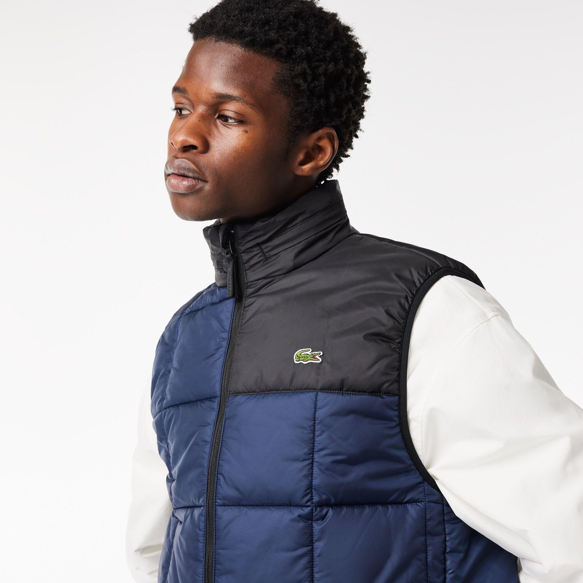 Navy Blue/Black - Lacoste - Men's Core Water Resistant Quilted Gilet - 2