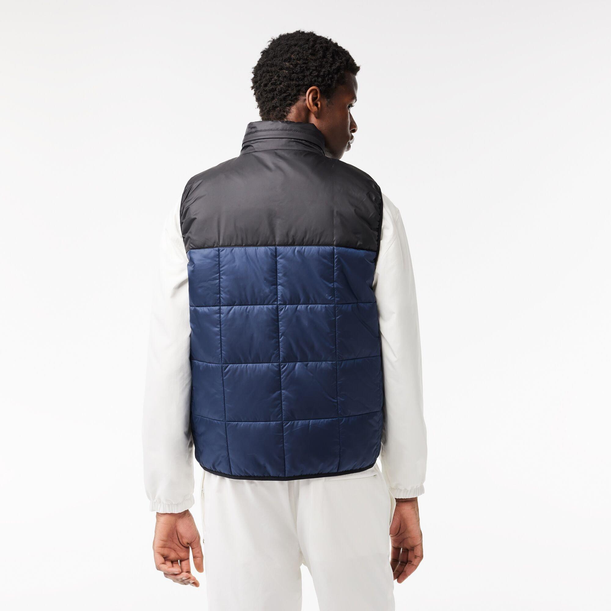 Navy Blue/Black - Lacoste - Men's Core Water Resistant Quilted Gilet - 3