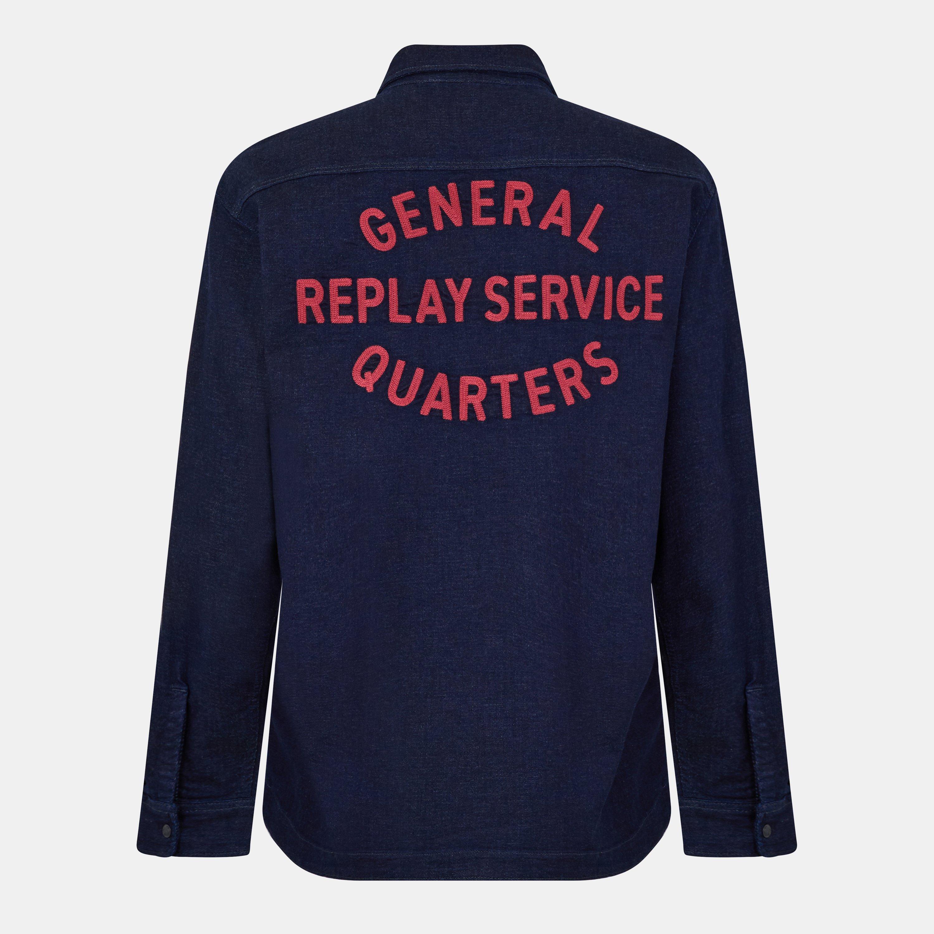 Blue - Replay - Men's Service Structured Utility Overshirt - 2