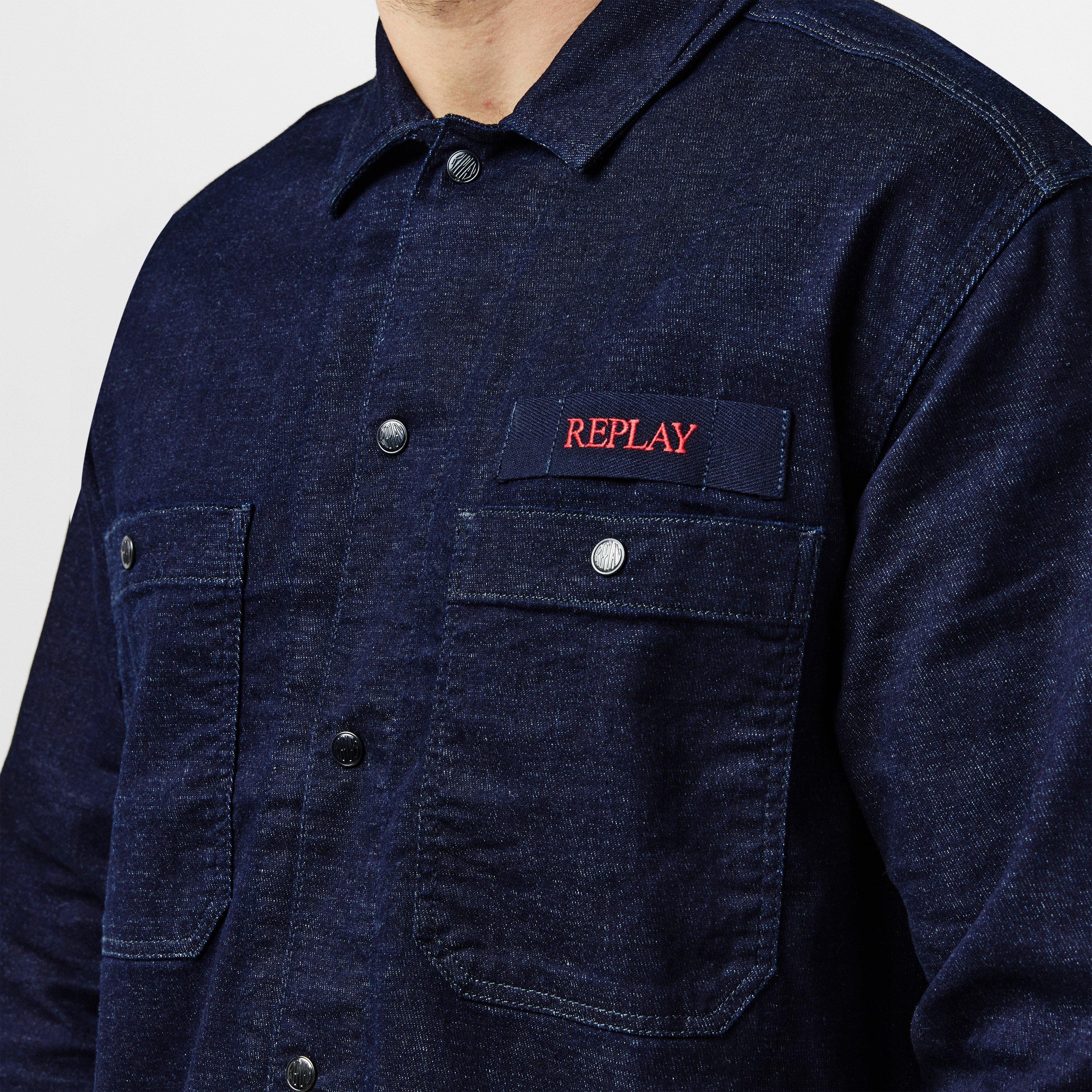 Blue - Replay - Men's Service Structured Utility Overshirt - 5