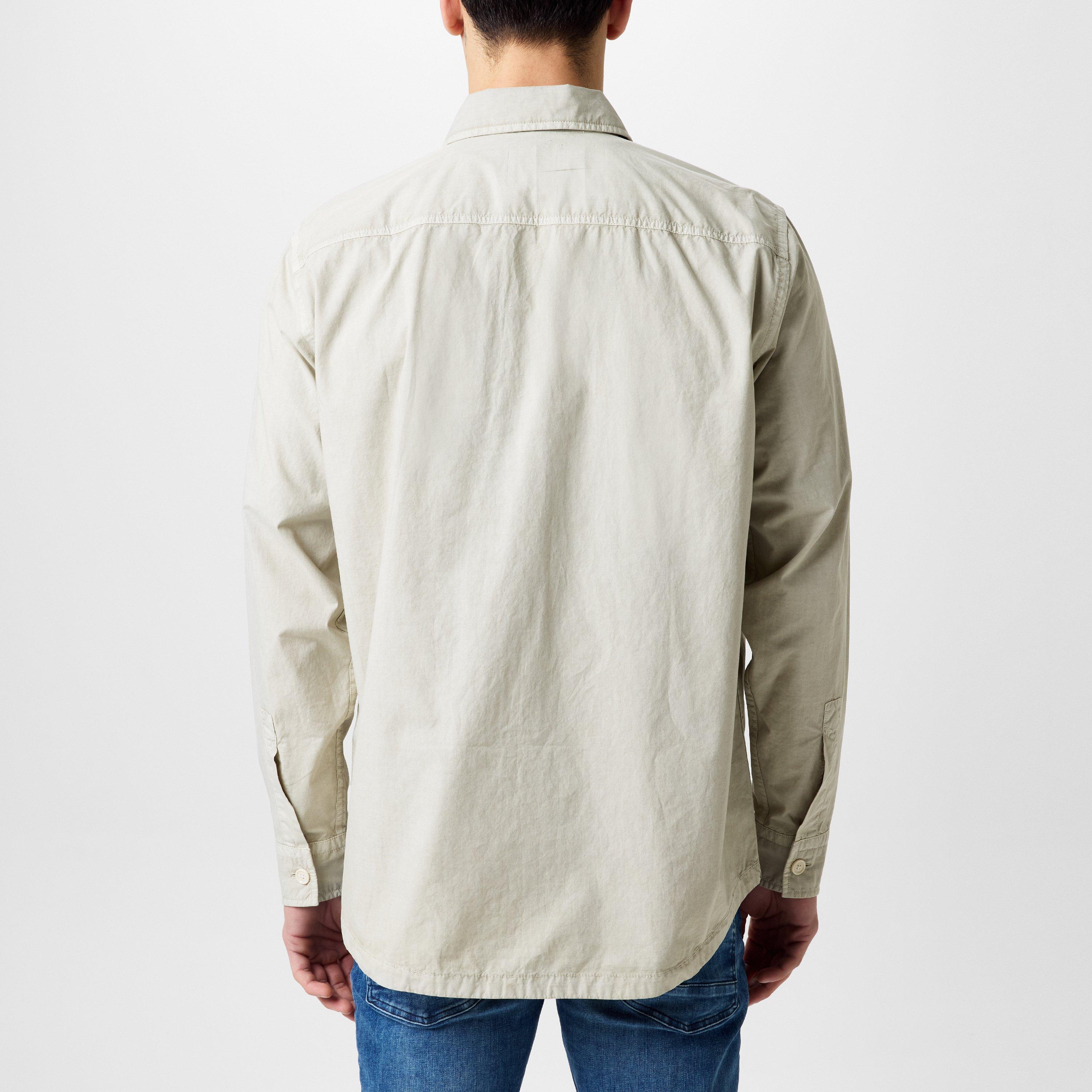 Light Beige 271 - Boss - Men's Locky2 M  Orange Structured Overshirt - 4