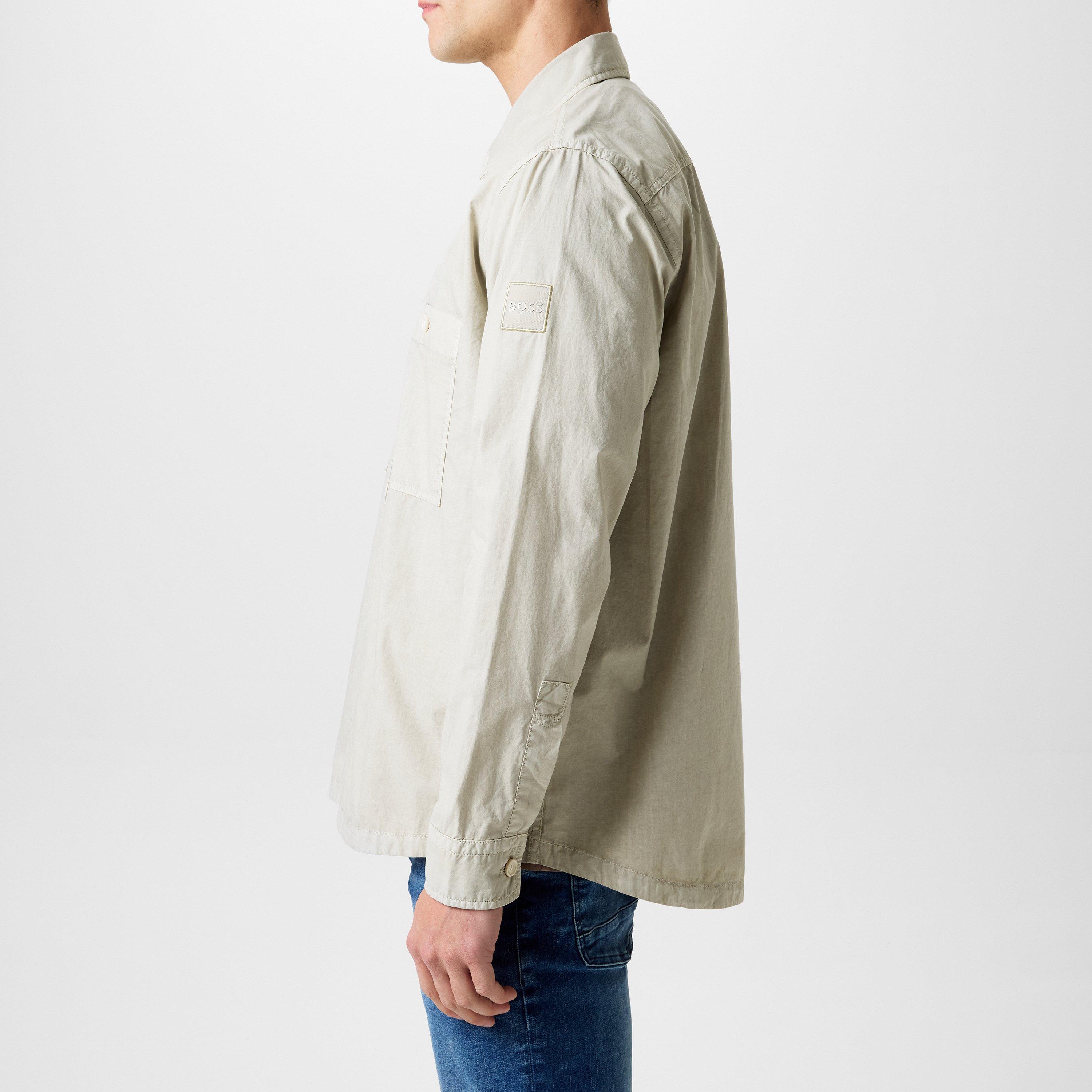 Light Beige 271 - Boss - Men's Locky2 M  Orange Structured Overshirt - 5