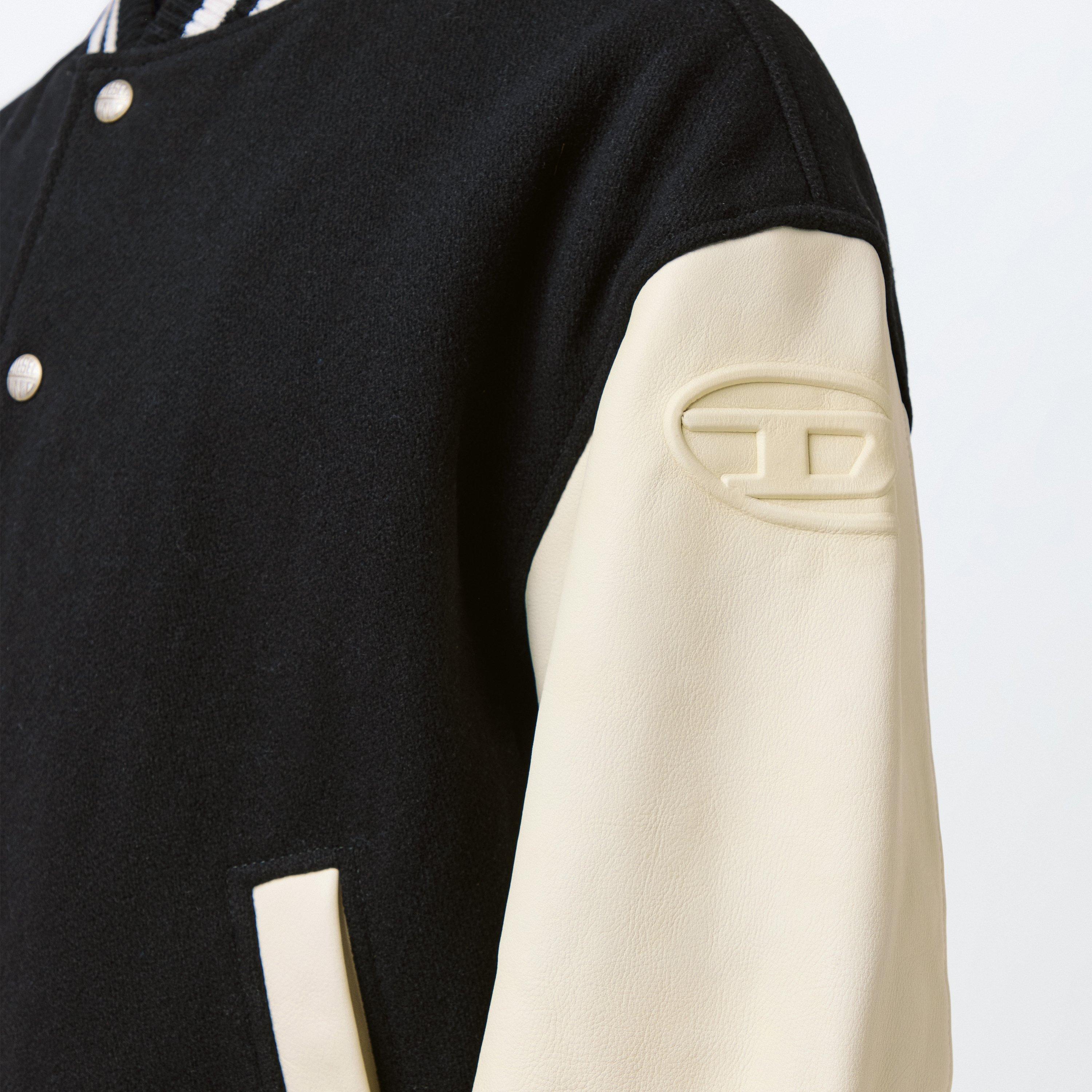 Black Black - Diesel - Men's Franz Giaca Leather Jacket - 5