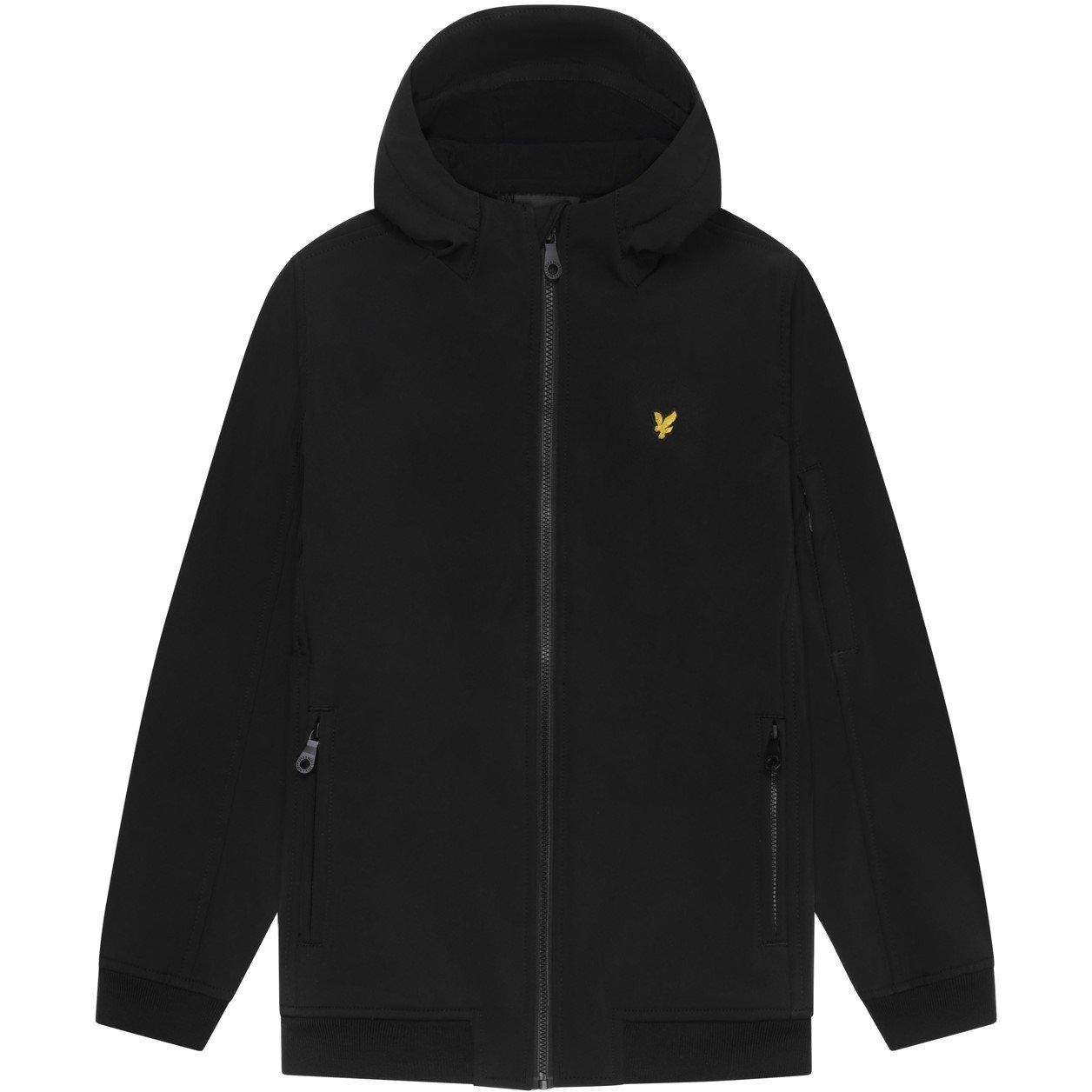Black Z865 - Lyle and Scott - Kids' Water-Resistant Flexible Softshell Jacket - 1