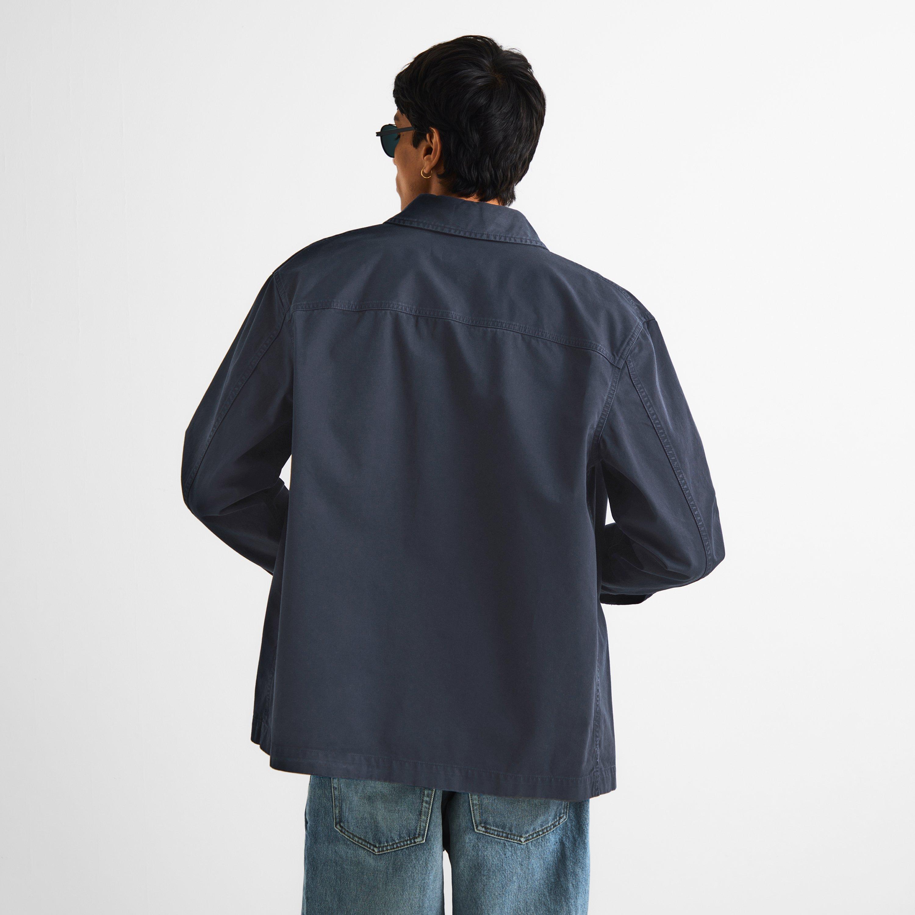 Navy - Saint Laurent - Men's YSL Pocket Overshirt - 4