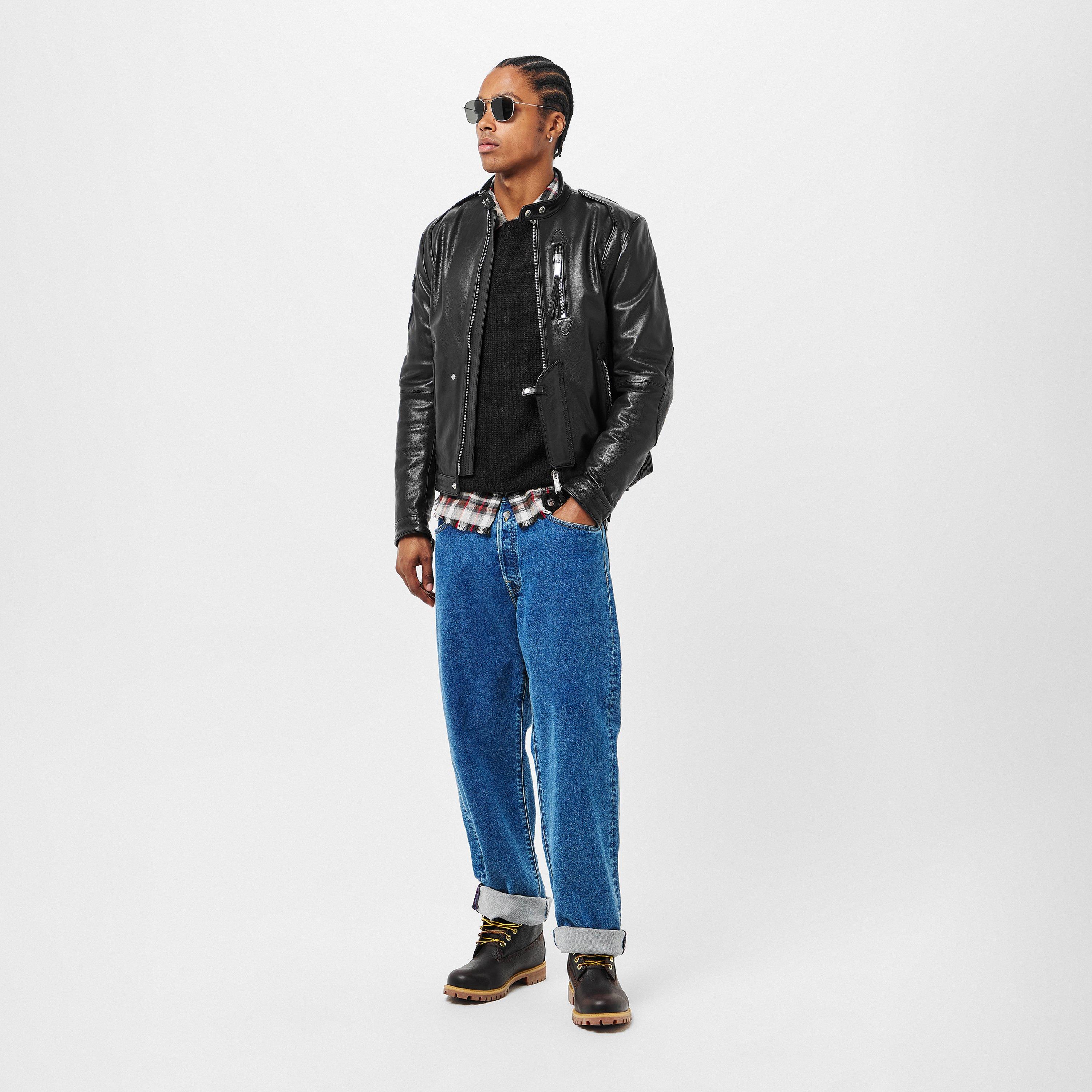 DSquared2 Men's Leather Tailored Fit Jacket | Cruise Fashion
