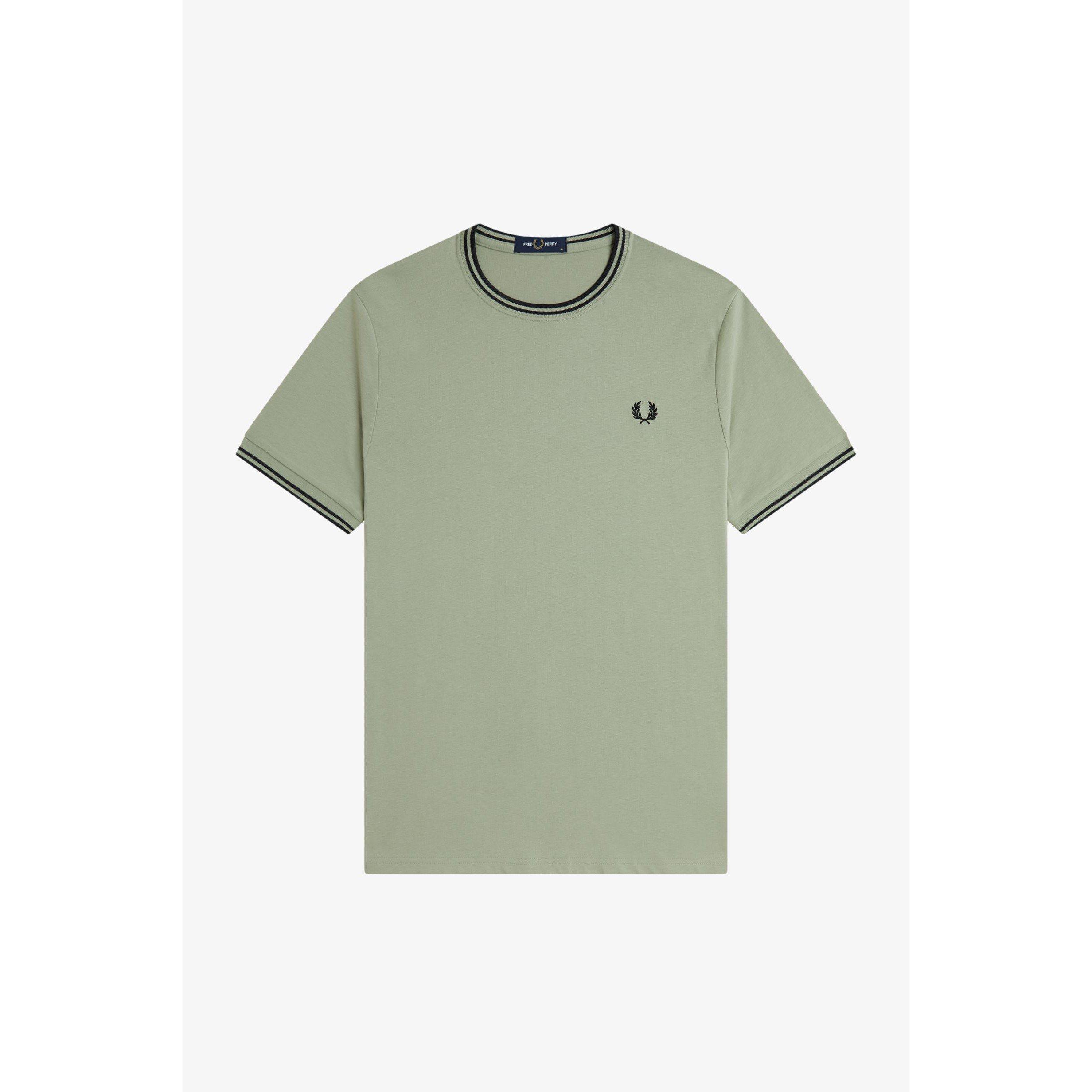 Fred Perry Men's Twin Tipped T-Shirt - Seagrass S23 - M