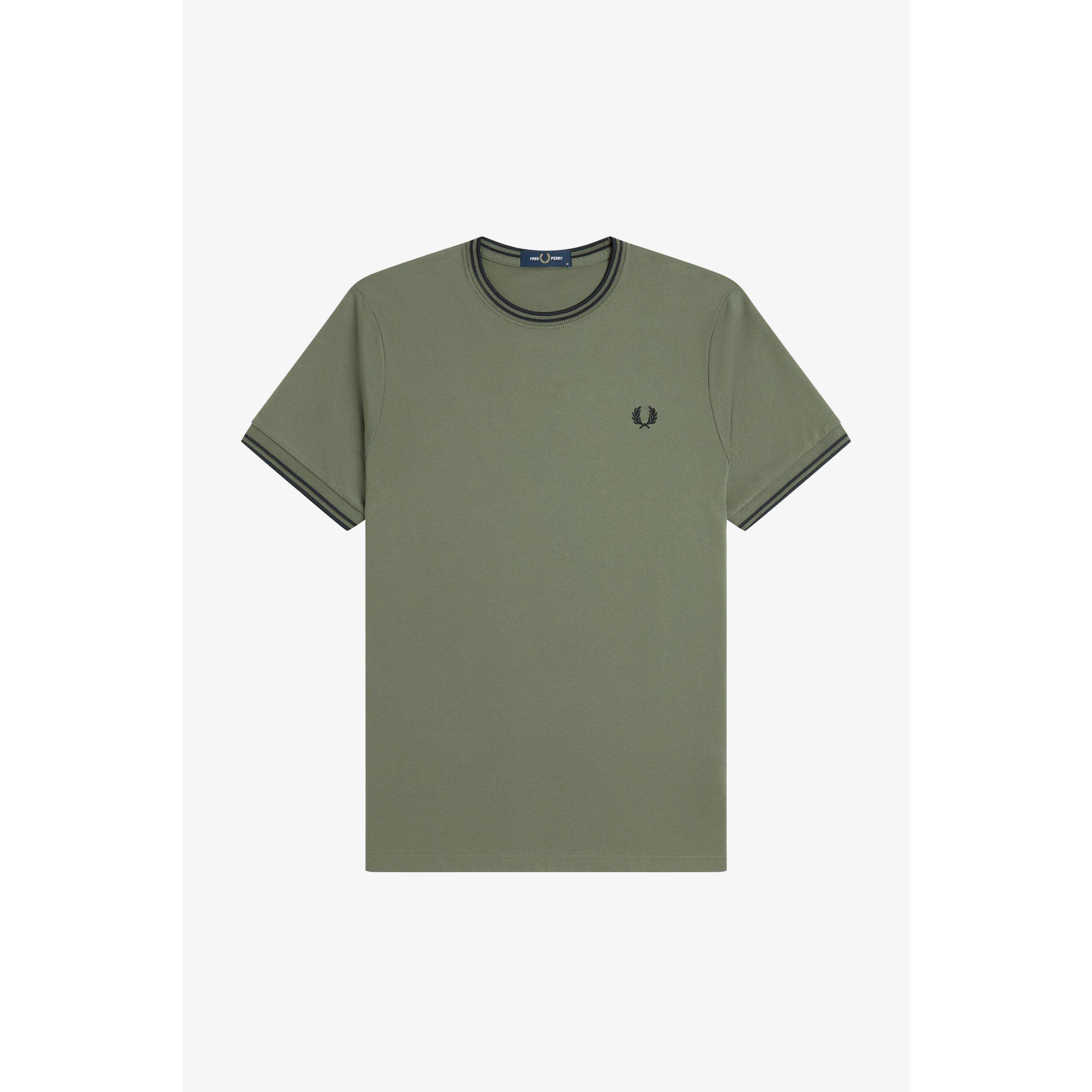 Fred Perry Twin Tipped T-Shirt - Wrth Grn Z50 - Size 2XL