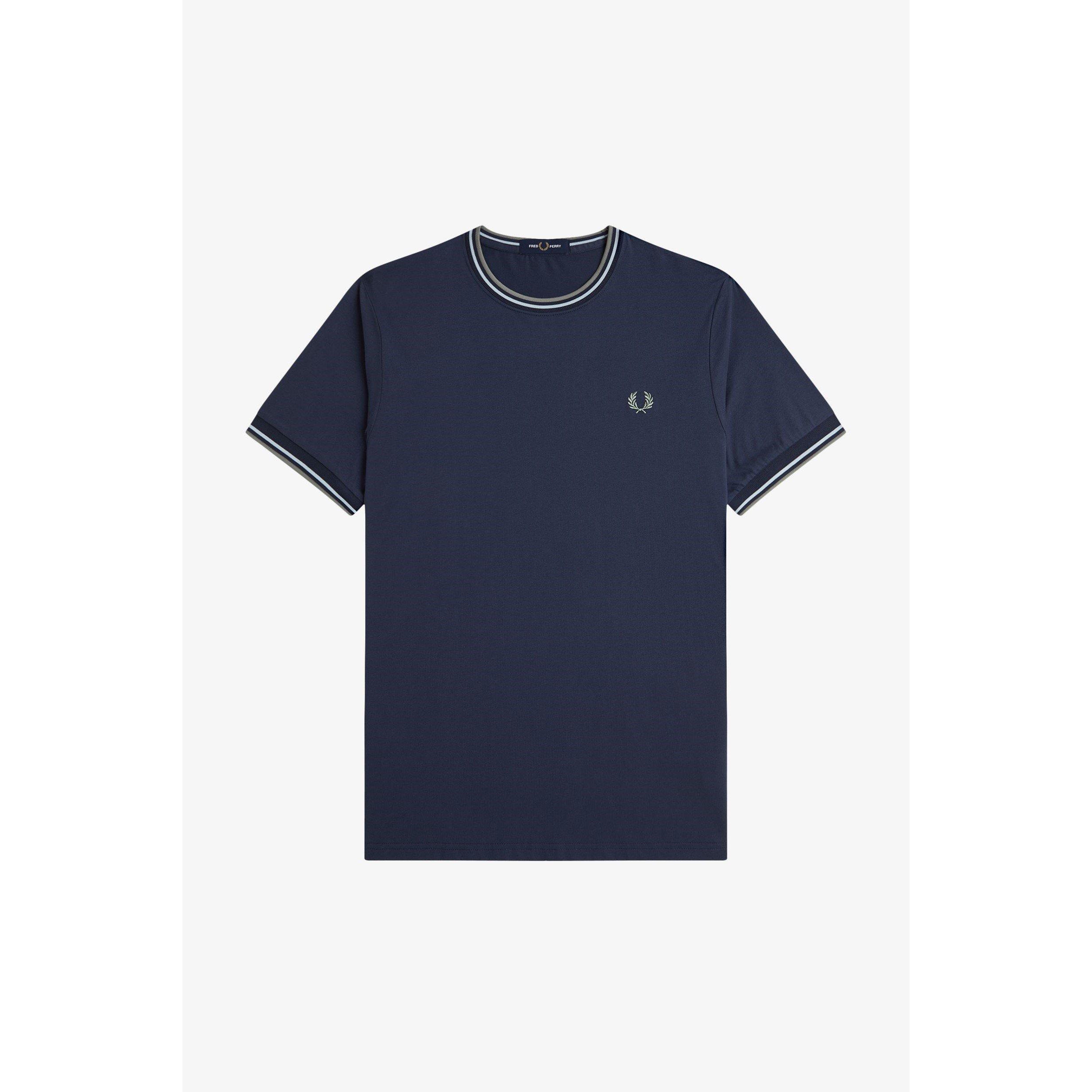 Fred Perry Men's Twin Tipped T-Shirt - Dk Airforce Z47 - XL