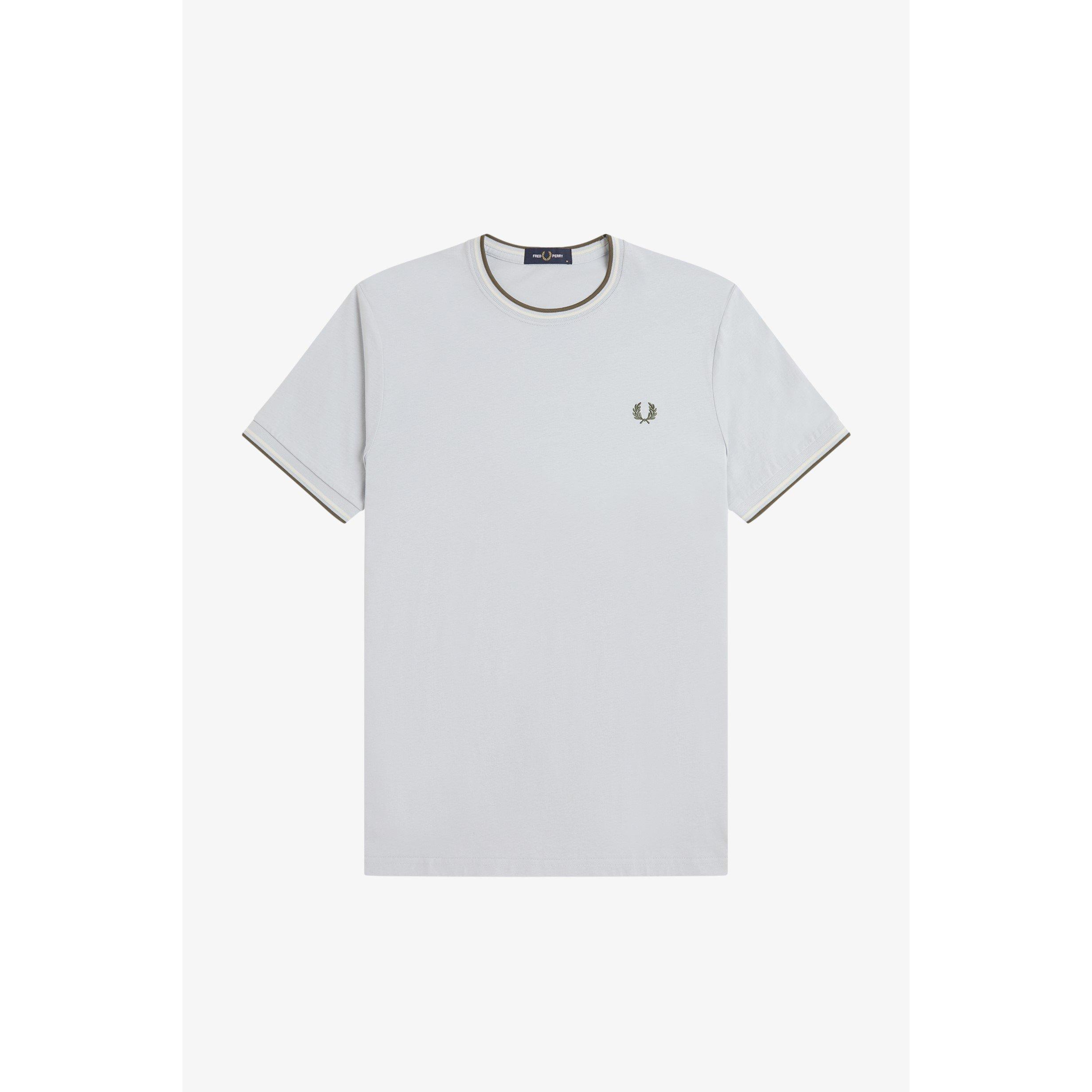 Fred Perry Men's Twin Tipped T-Shirt - Dusky Blue 80B - XL