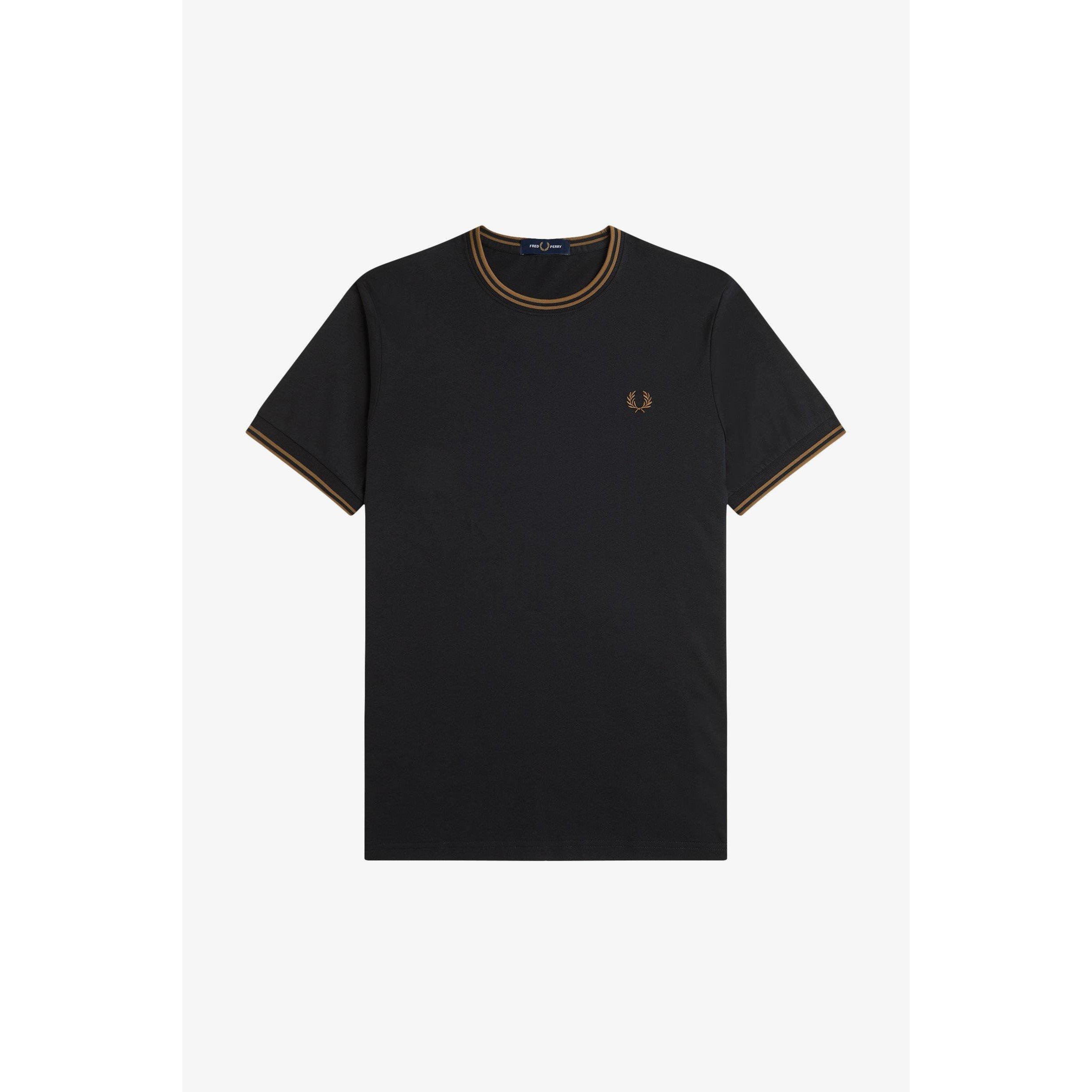 Fred Perry Men's Twin Tipped T-Shirt - Black/Shade Q27 - 2XL